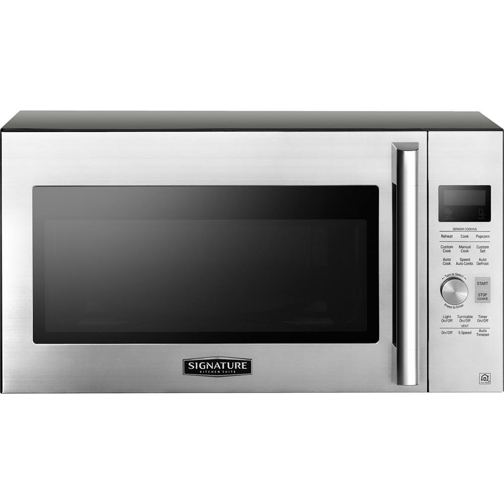 Front. Signature Kitchen Suite - 1.7 Cu. Ft. Convection Over-the-Range Microwave with Sensor Cooking - Stainless Steel.