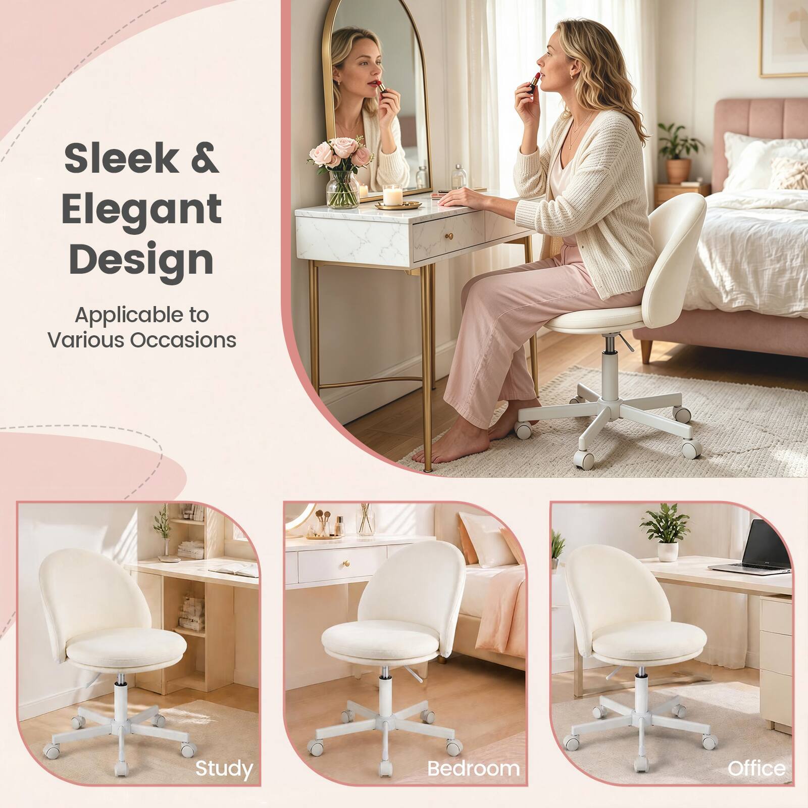 Sleek & Elegant Design  
Applicable to Various Occasions  

Study  
Bedroom  
Office