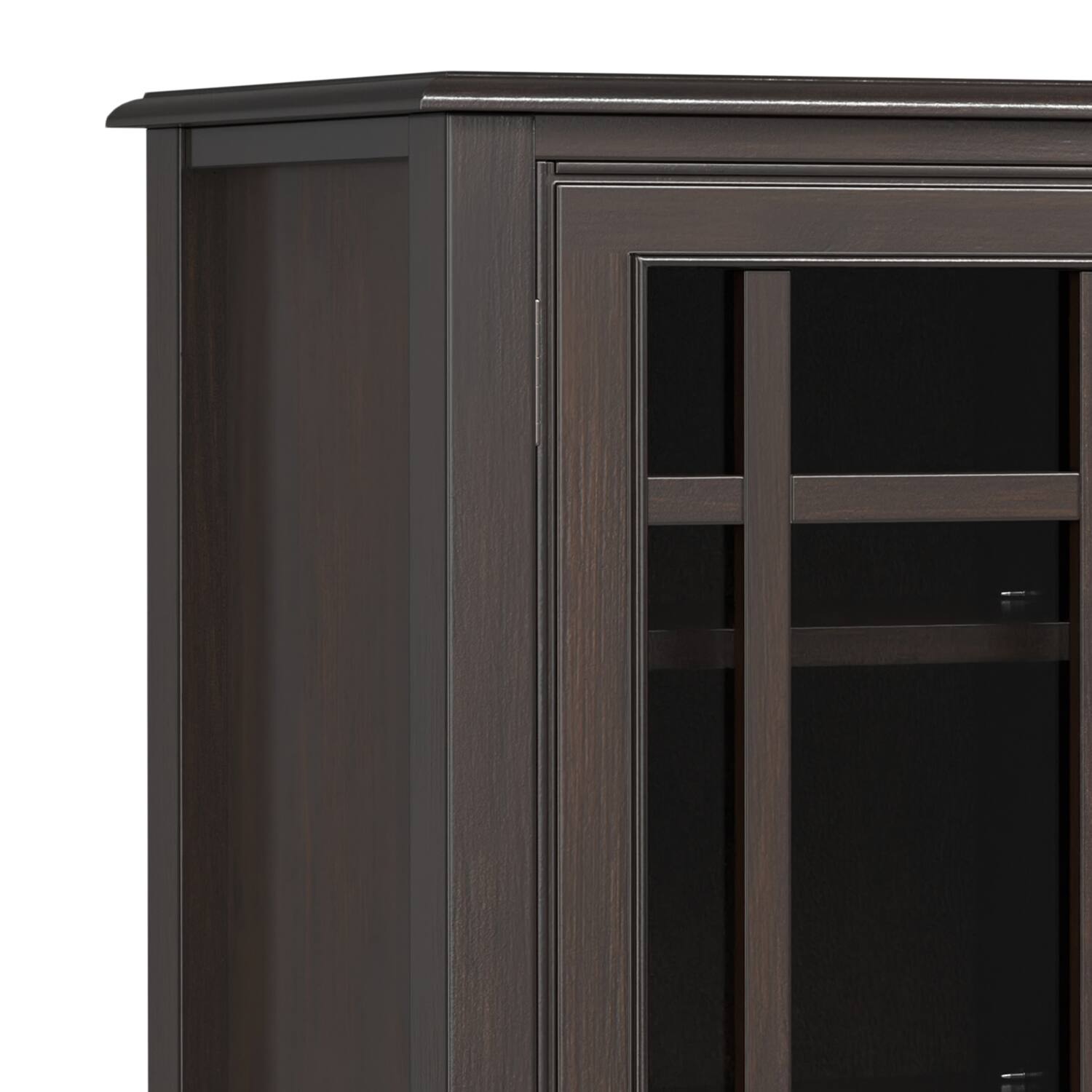 Alt View 4. Simpli Home - Connaught SOLID WOOD 53 inch Wide Traditional TV Media Stand in Dark Chestnut Brown For TVs up to 60 inches - Dark Chestnut Brown.