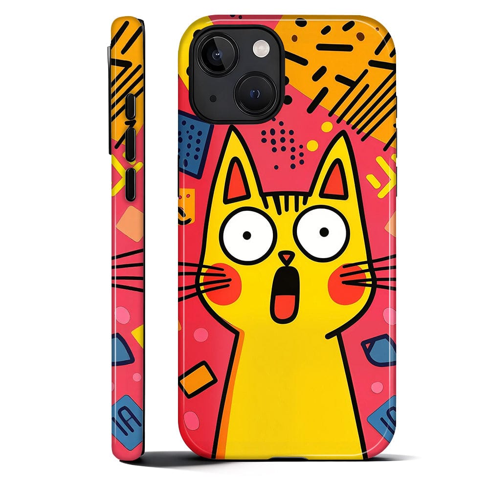 BUBM - Smartphone Case for iPhone - 2-Layer Durable Smartphone Protection Case - Surprised Cat - Surprised Cat for iPhone 14 Plus