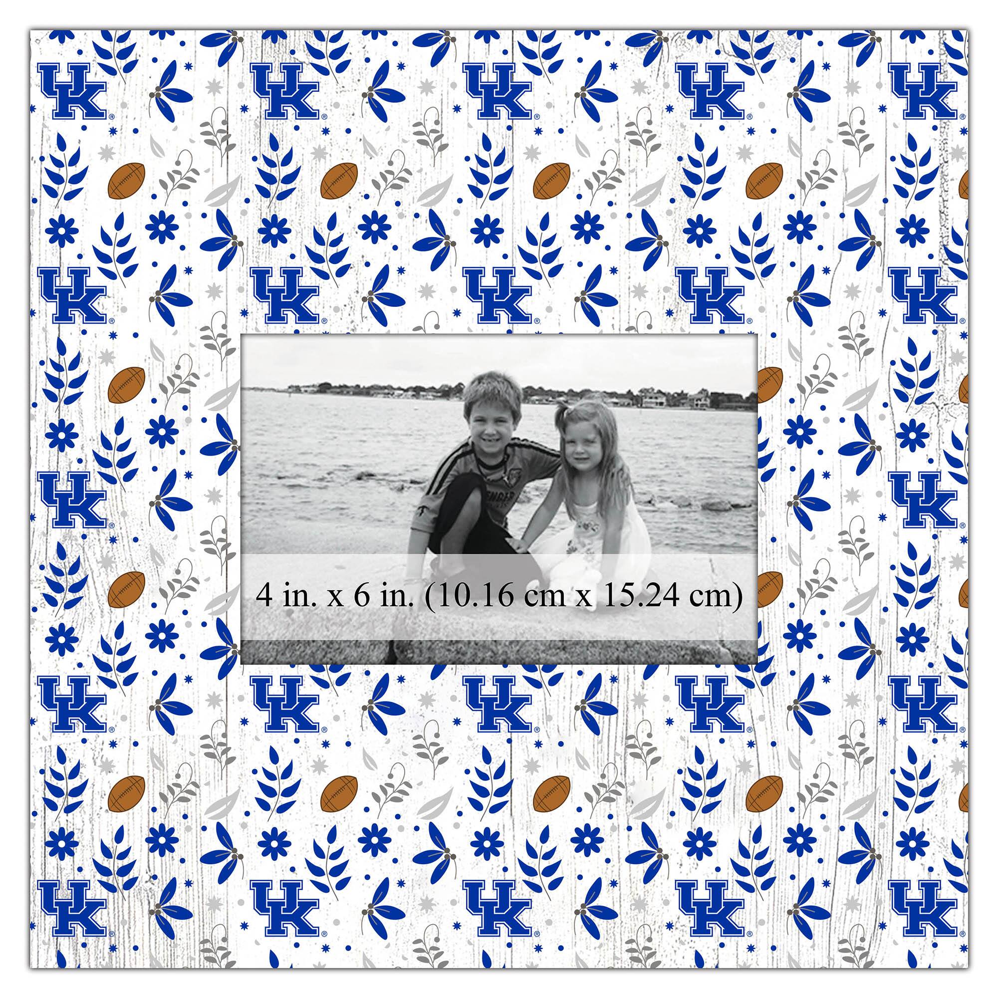 Kentucky Wildcats 10'' x 10'' Floral Pattern Frame
