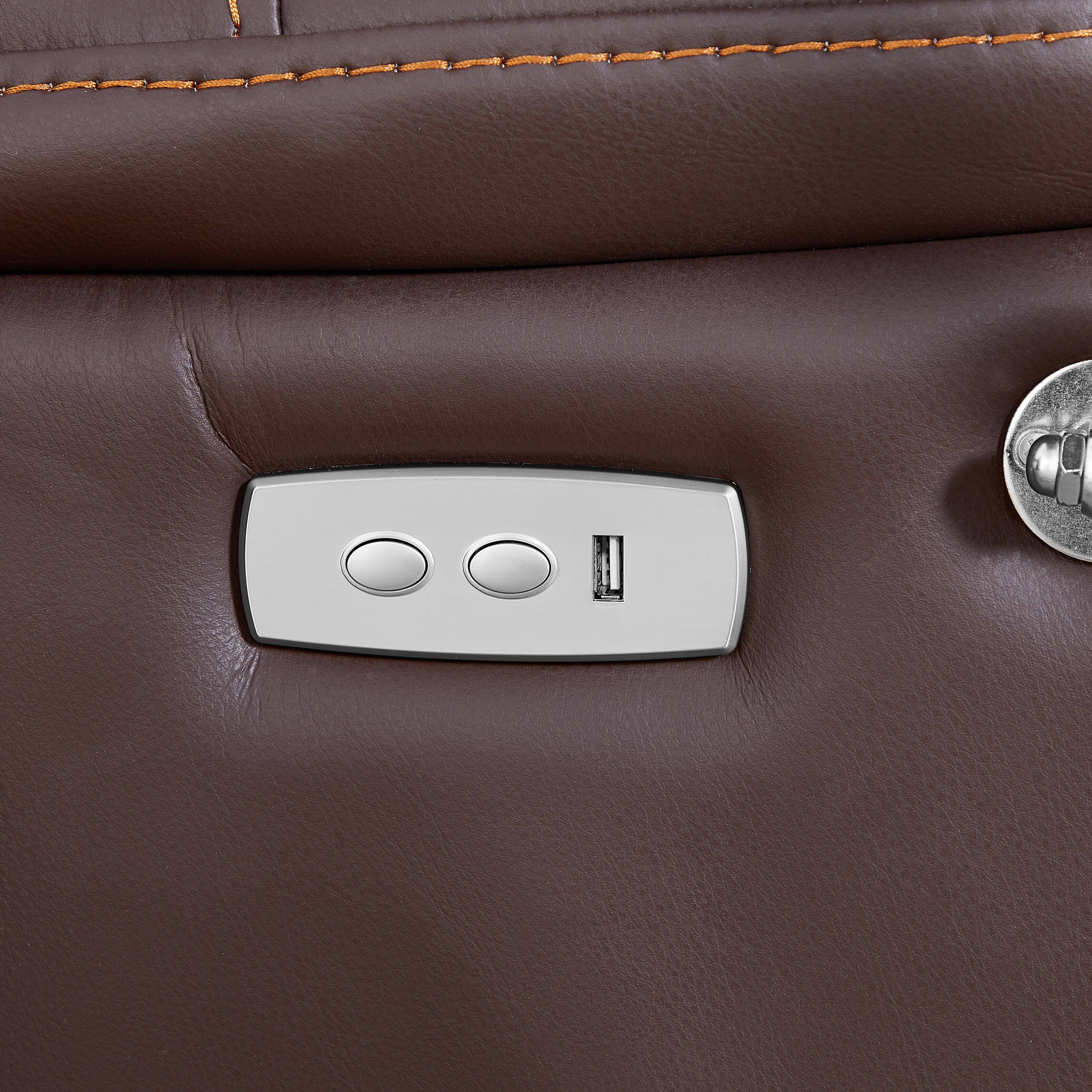 Alt View 4. APRILSOUL - Liyasi Zero Gravity Power Recliner Massage Heating Phone Holder Side Pockets Usb Charge Ports - Brown.