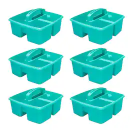 Storex - Small Caddy, Teal, Pack of 6