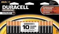 Front. Duracell - AAA Batteries (16-Pack) - Black.