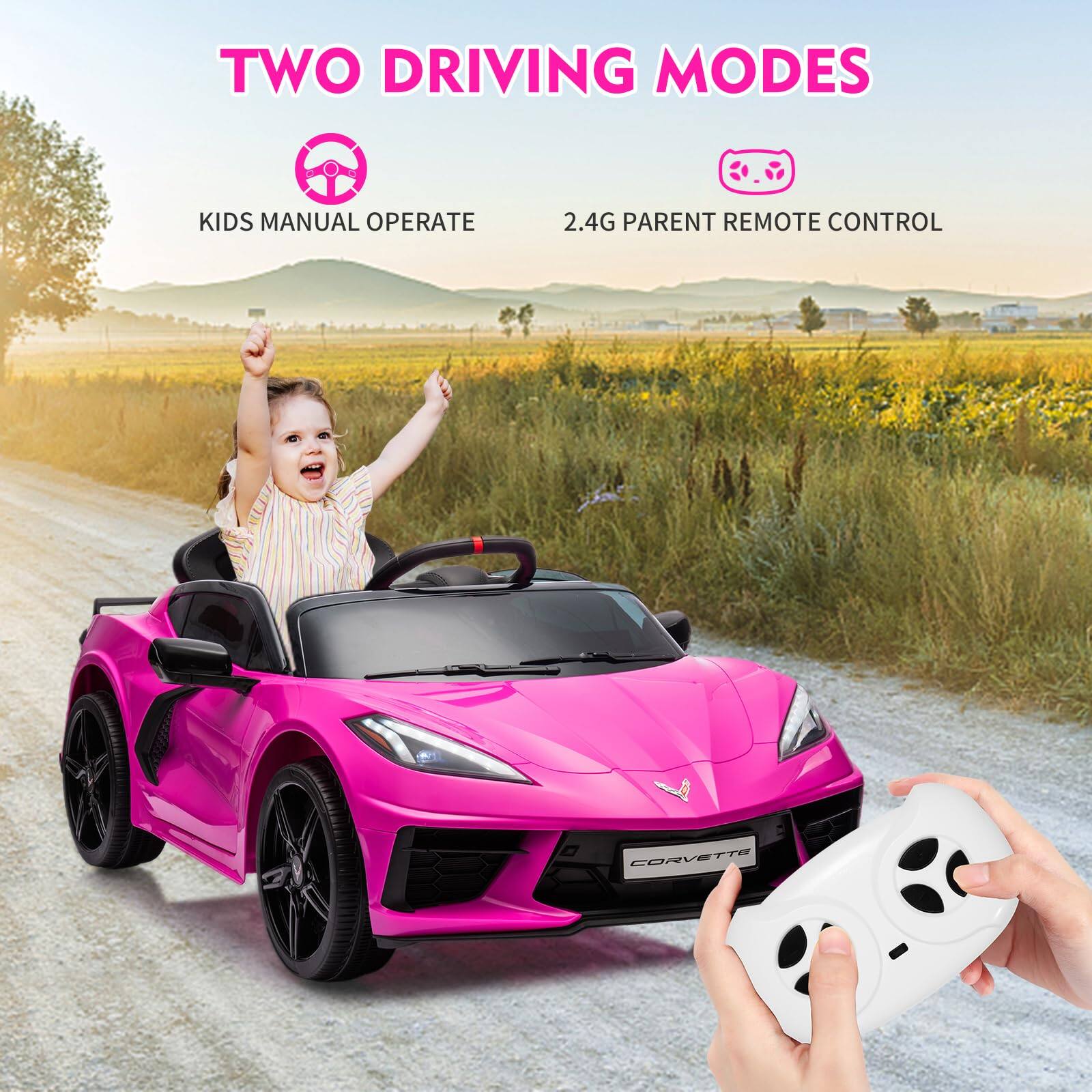 TWO DRIVING MODES

KIDS MANUAL OPERATE

2.4G PARENT REMOTE CONTROL