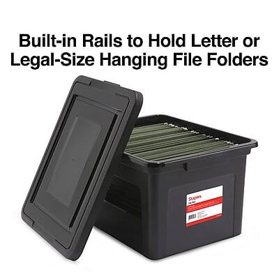 Built-in Rails to Hold Letter or Legal-Size Hanging File Folders