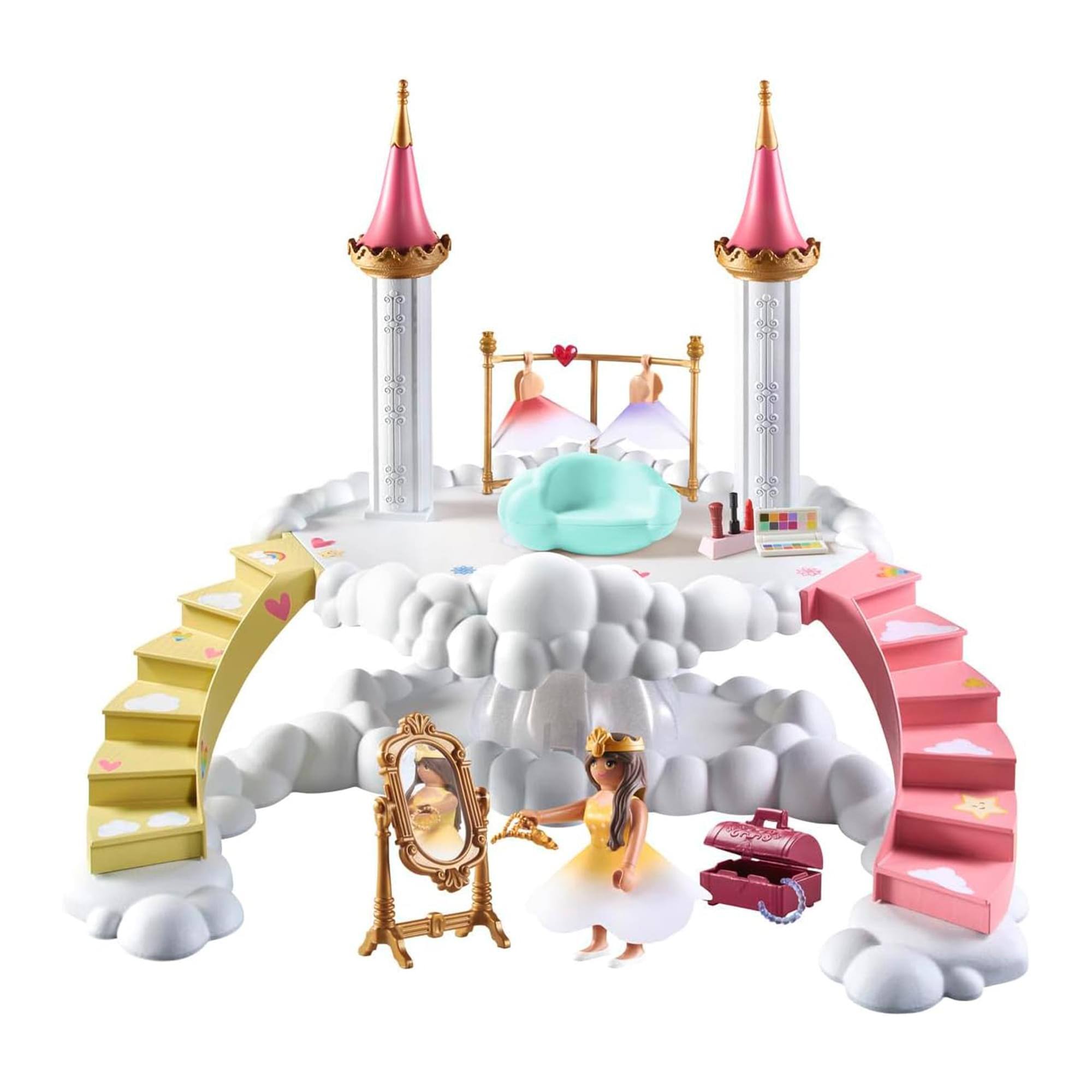 Alt View 10. Playmobil - Playmobil 71408 Princess Magic Royal Clouds Wardrobe 63-Piece Building Set - White.