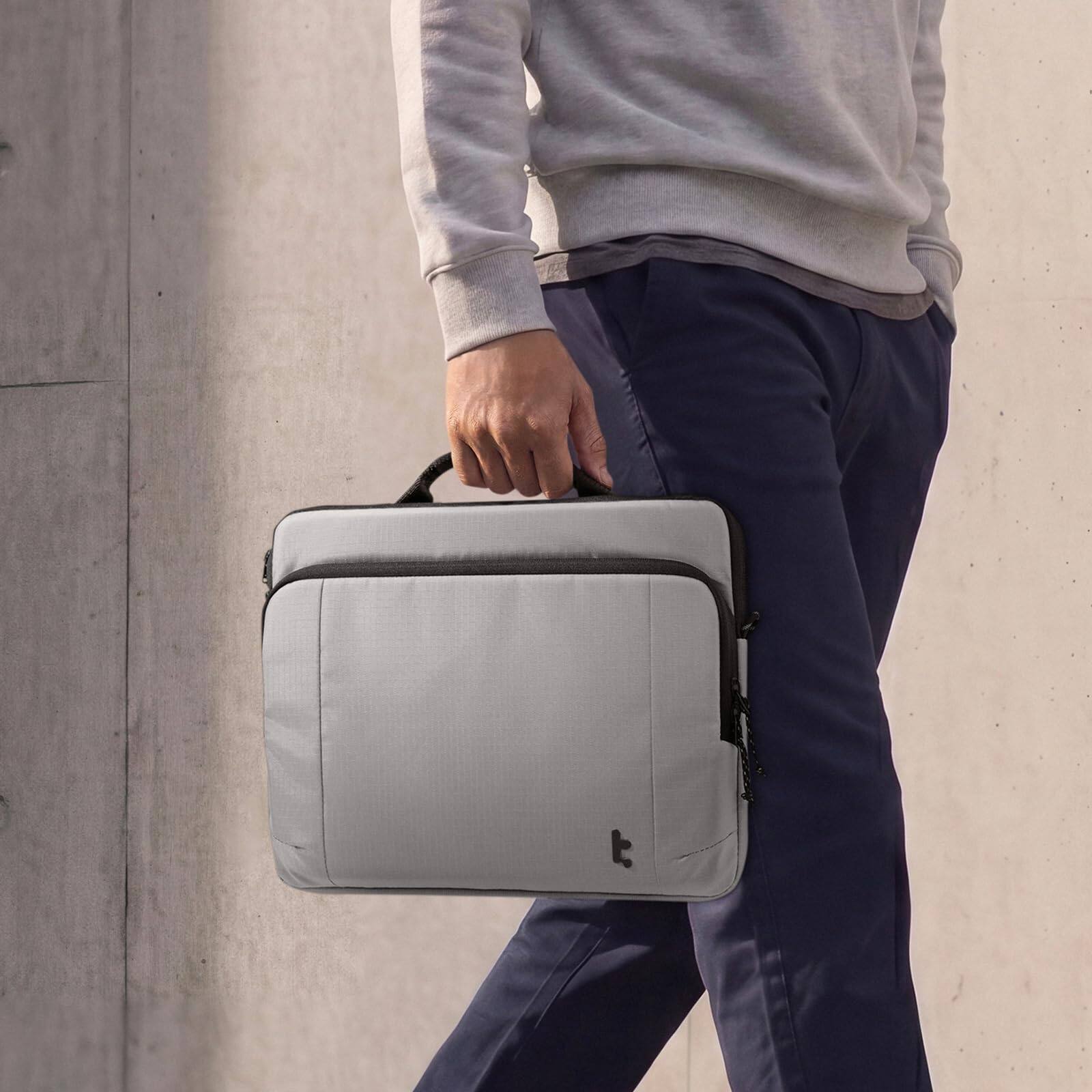 Alt View 7. tomtoc - Essence-A34 360° Protective Laptop Case Sleeve for 13-inch MacBook Air (A3449)/Pro/Neo(A18) M5/M4/M3/M2/M1 2026-2018 - Gray.