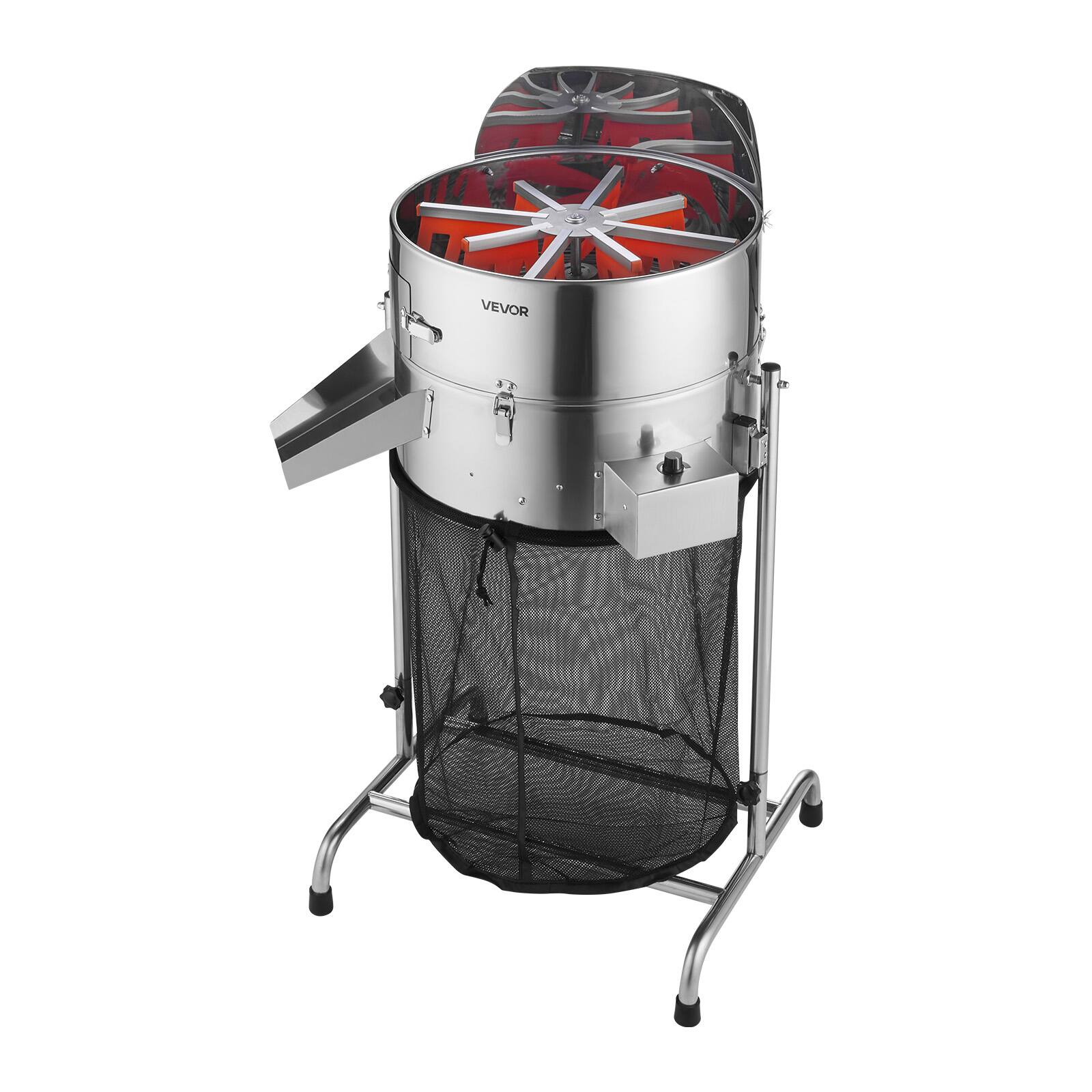 Alt View 5. VEVOR - Electric Bud Leaf Trimmer, 18 in Tiltable Bud Trimmer with Sharp Stainless Steel Blades, Adjustable Speed - Silver.