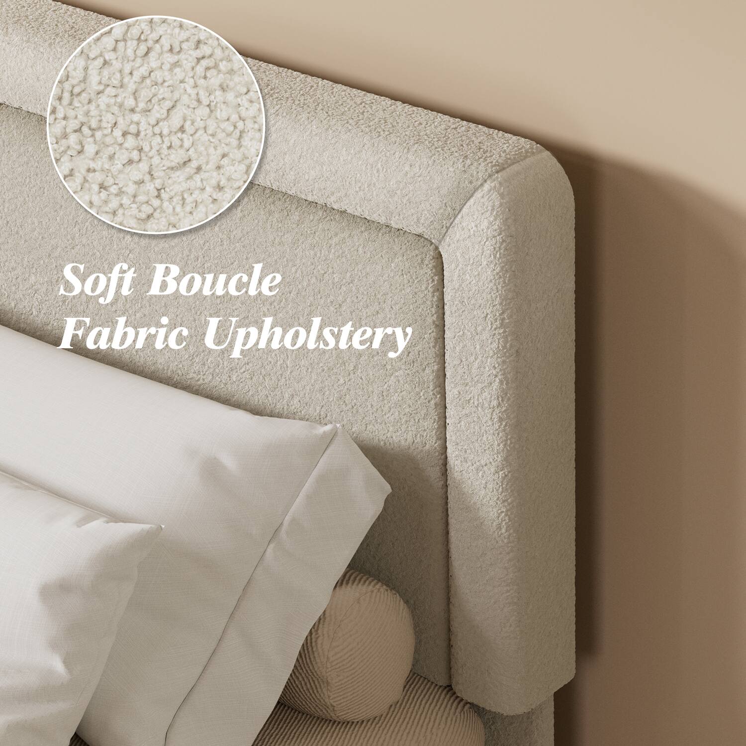 Soft Boucle Fabric Upholstery