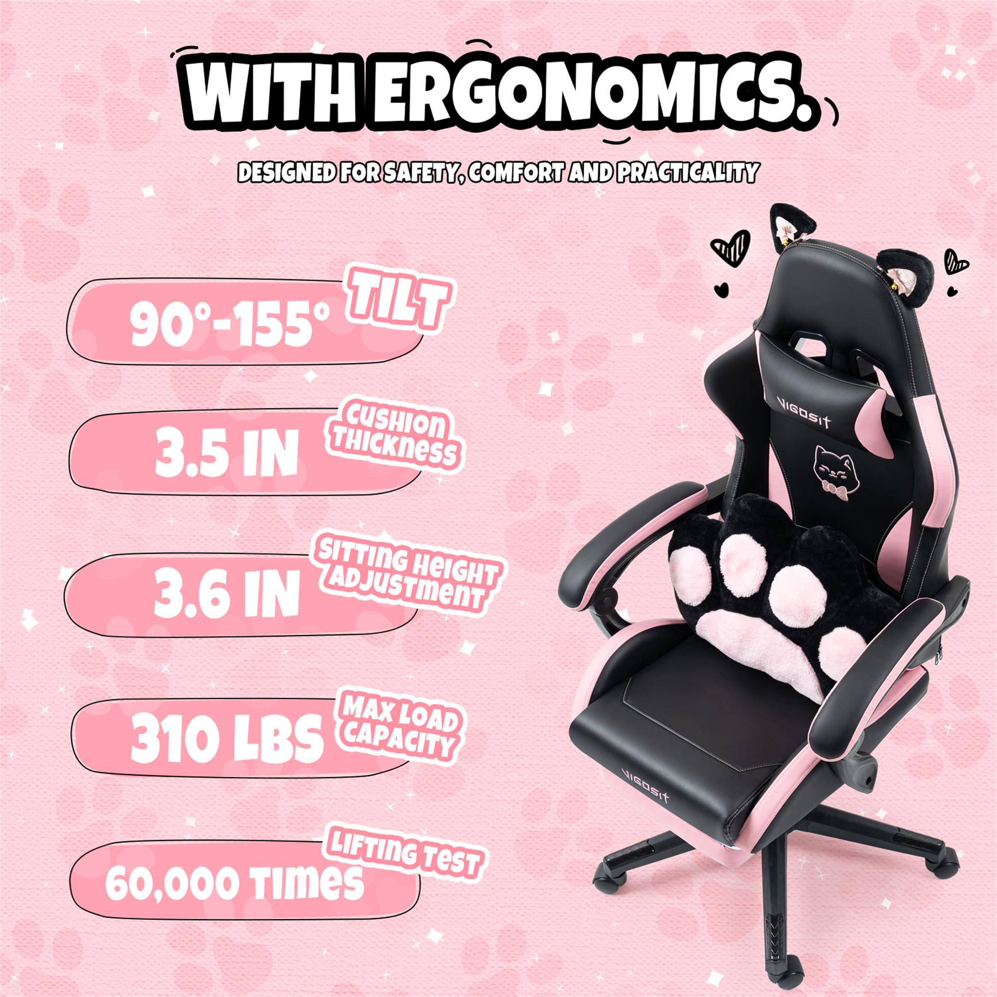 WITH ERGONOMICS.  
DESIGNED FOR SAFETY, COMFORT AND PRACTICALITY  

90°-155° TILT  
3.5 IN THICKNESS  
3.6 IN SITTING HEIGHT ADJUSTMENT  
310 LBS MAX LOAD CAPACITY  
60,000 TIMES LIFTING TEST