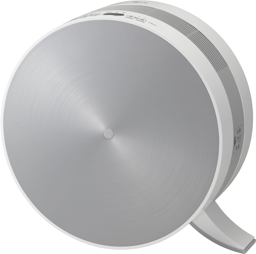 Left. LG - PuriCare Console 248 Sq. Ft. Air Purifier - Silver.