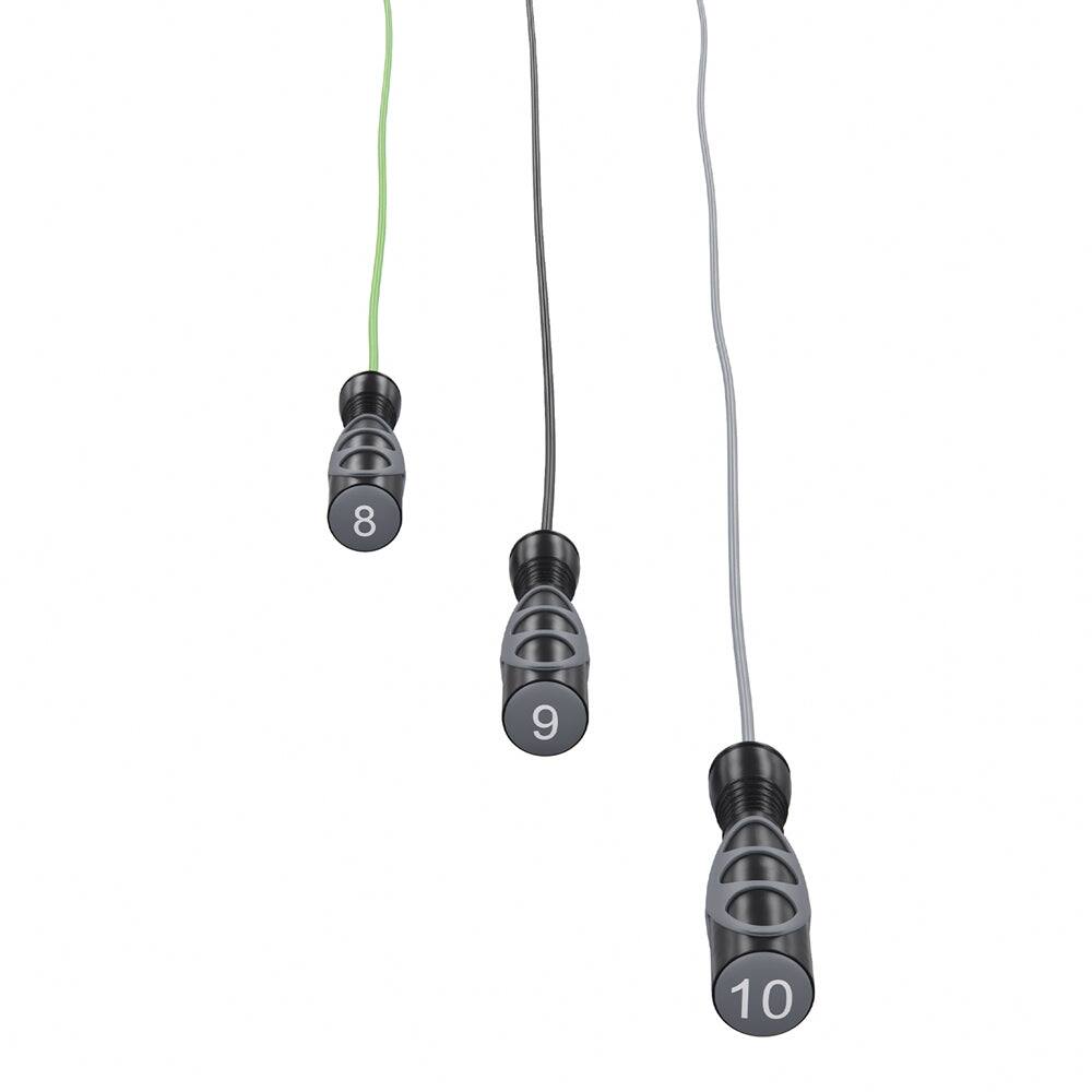 Alt View 2. Power Systems - Elite Jump Rope (8 ft), Vinyl Training Rope for Cardio, Fitness & Skipping Exercise - Black/Gray.