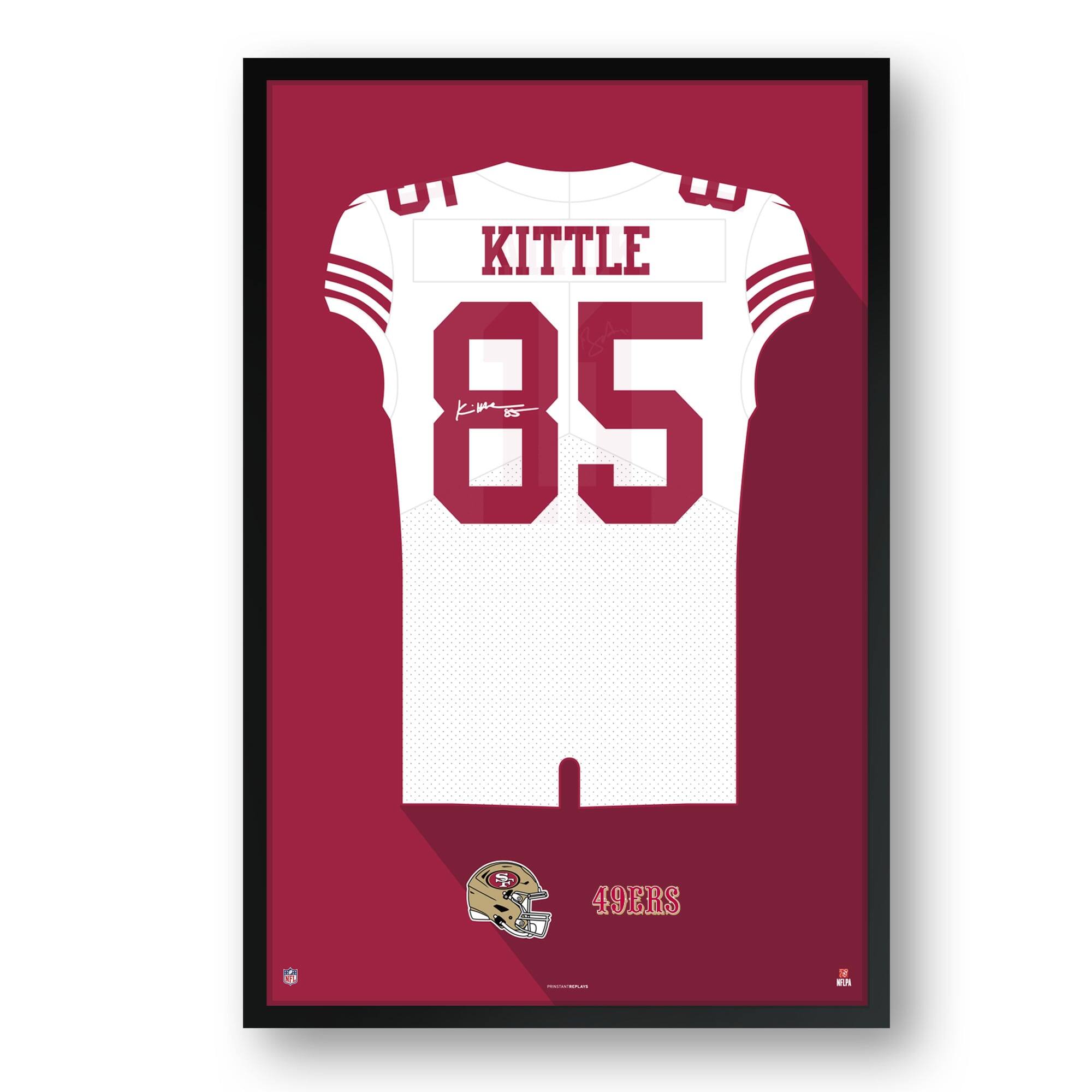 George Kittle San Francisco 49ers 14" x 20" Away Jersey Framed Art Print