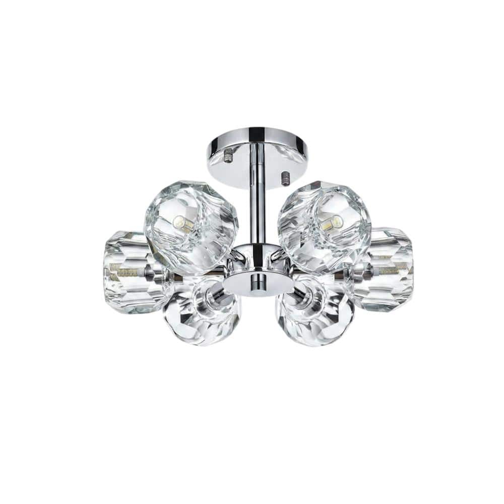 Elegant Lighting - Eren 14 inch Flush Mount - Chrome