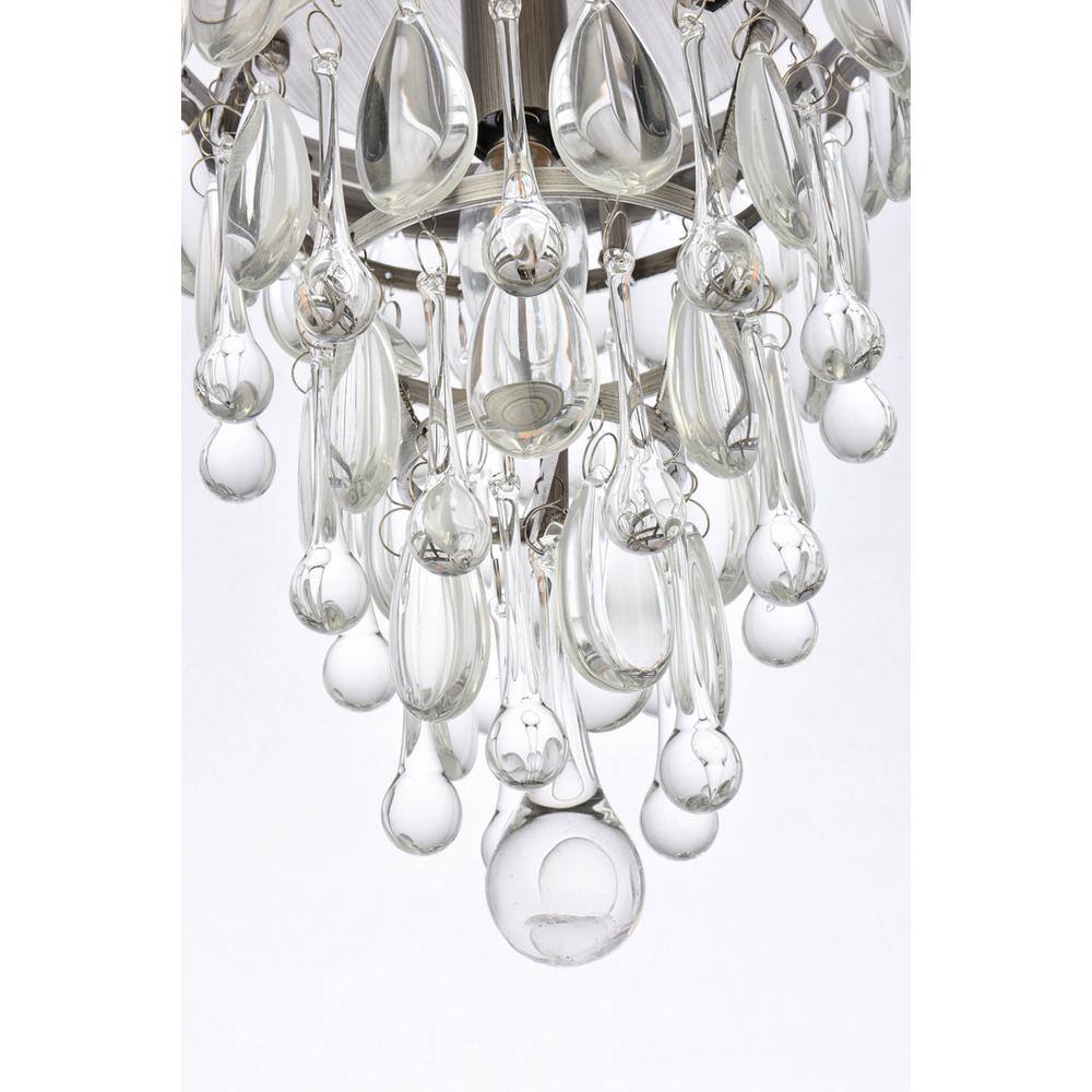 Alt View 6. Urban Classic - Nordic 1 light antique silver Flush Mount Clear Royal Cut Crystal - Antique Silver.
