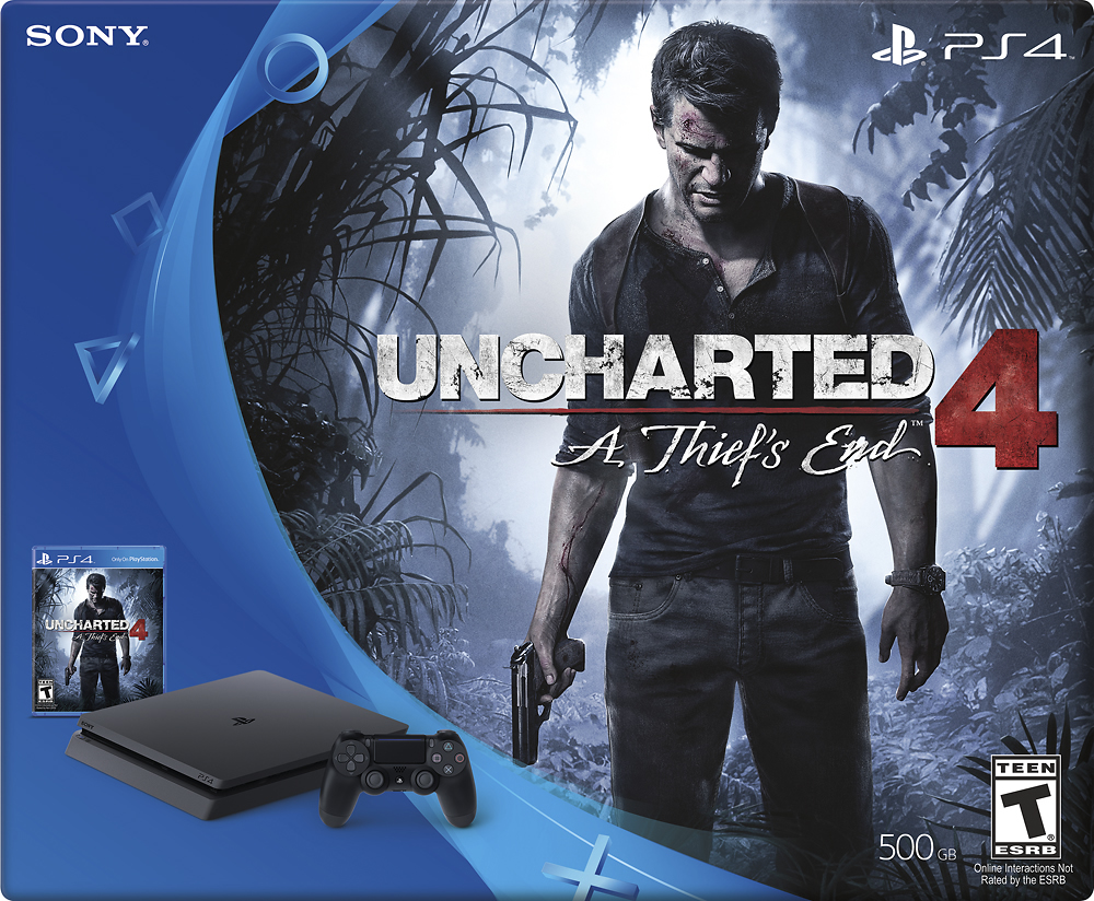 [Excellent!!]SONY PlayStation 4 PS4 UNCHARTED 4 limited edition 500GB_All  tested