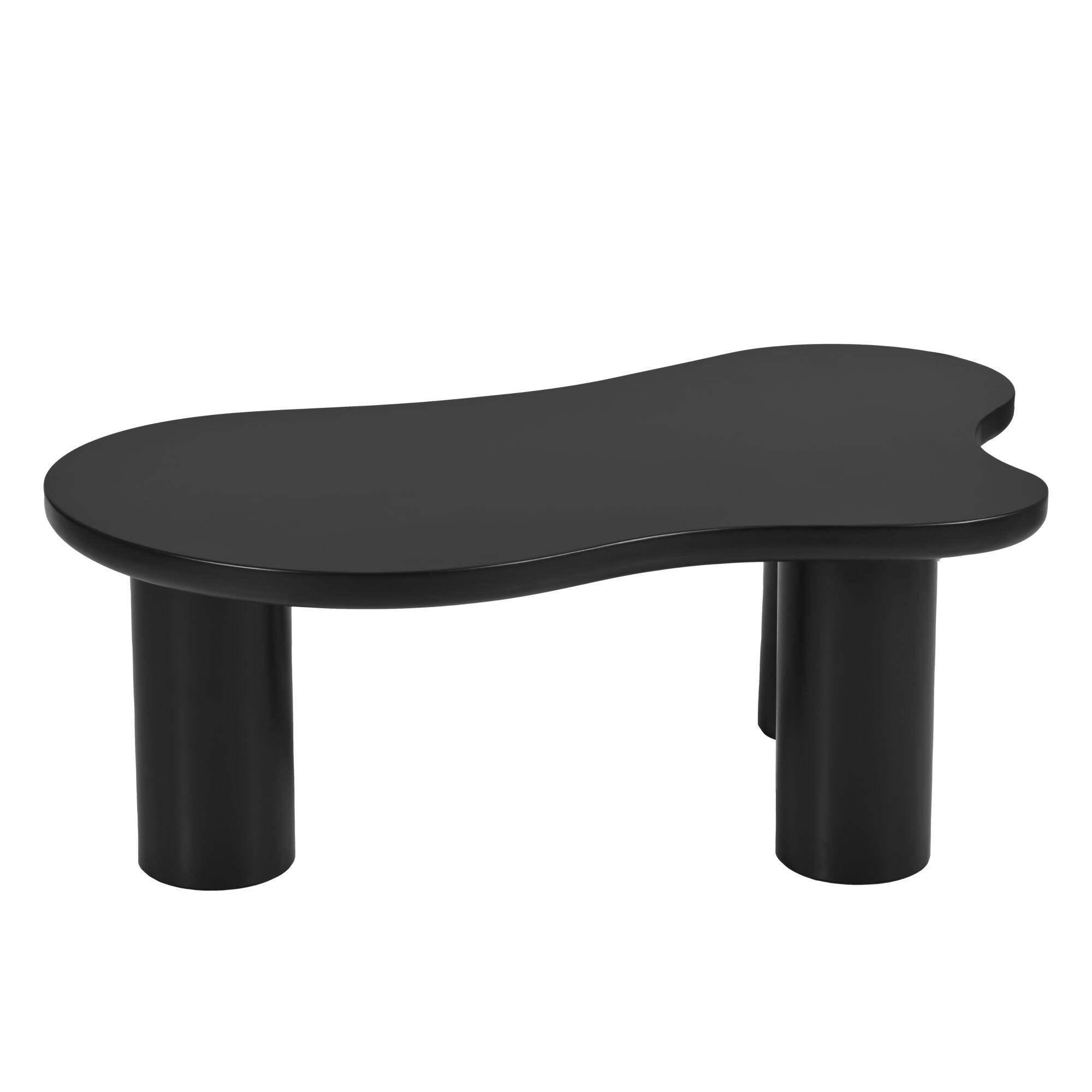 Alt View 5. GOODSILO - Modern Cloud-Shaped Coffee Table with Sturdy Legs and Sleek Design for Living Room - Black.