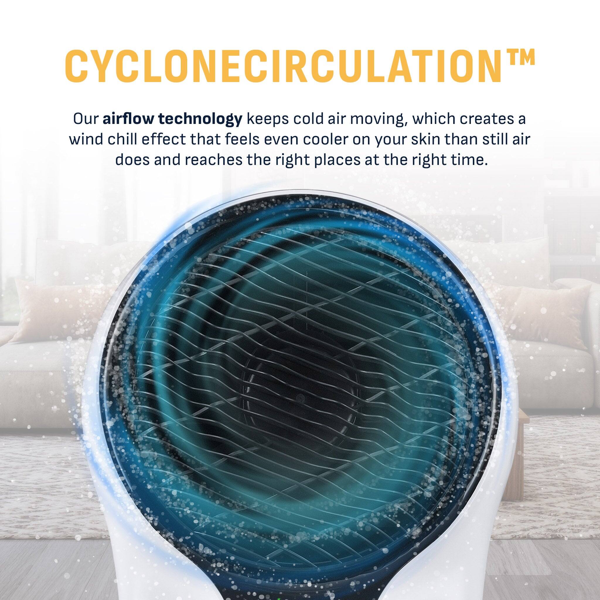 CYCLONECIRCULATION™

Our airflow technology keeps cold air moving, which creates a wind chill effect that feels even cooler on your skin than still air does and reaches the right places at the right time.