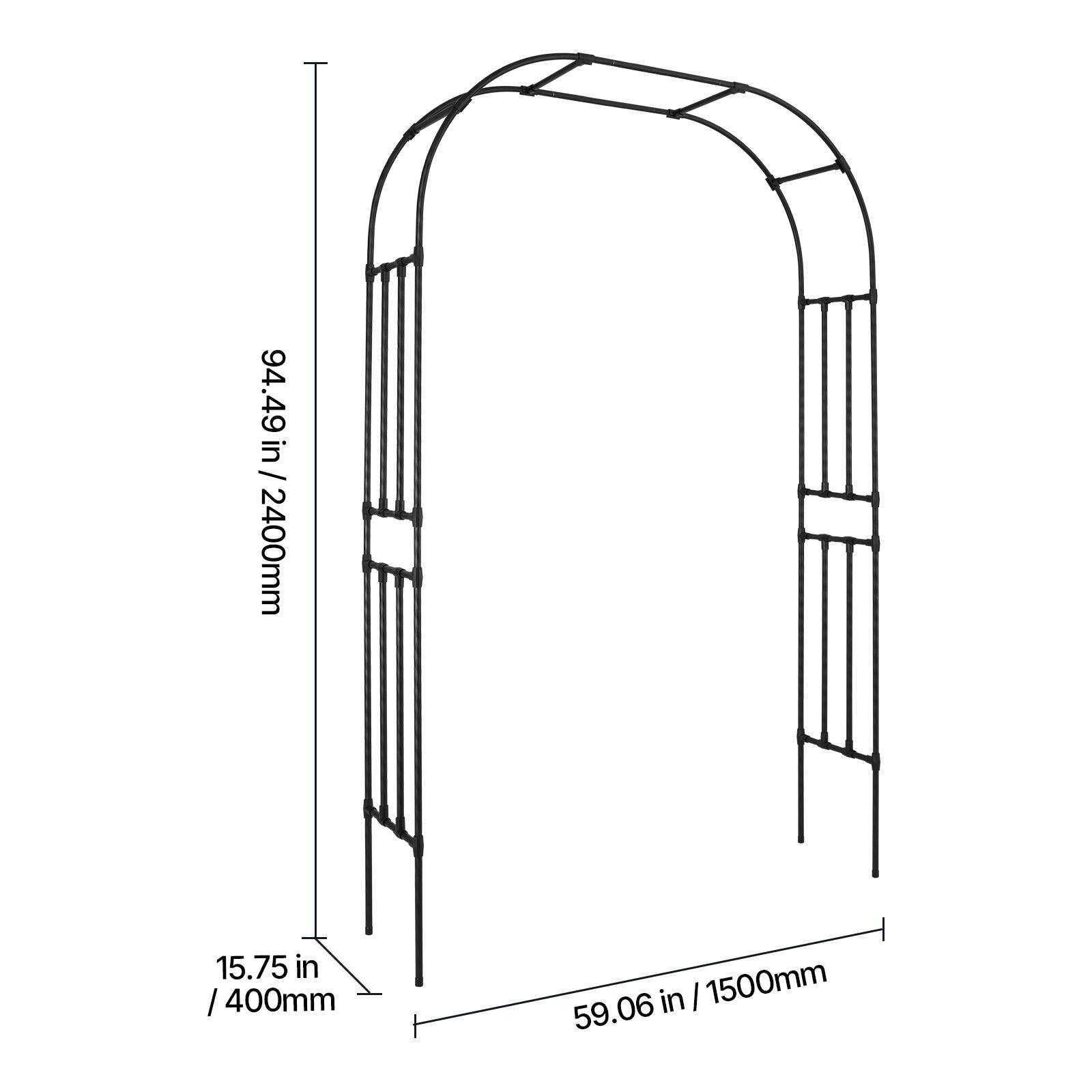 94.49 in / 2400mm  
15.75 in / 400mm  
59.06 in / 1500mm