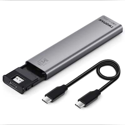 TWOPAN Tool Free M.2 NVMe SSD Enclosure, Supports M Key/(B+M) Key TWOPAN Tool Free M.2 NVMe SSD Enclosure, Supports M Key/(B+M) Key
