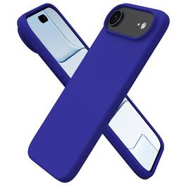 Ornarto - Designed for iPhone Air Case 6.5", Liquid Silicone Soft Gel Rubber Shockproof Protective Case - Klein Blue