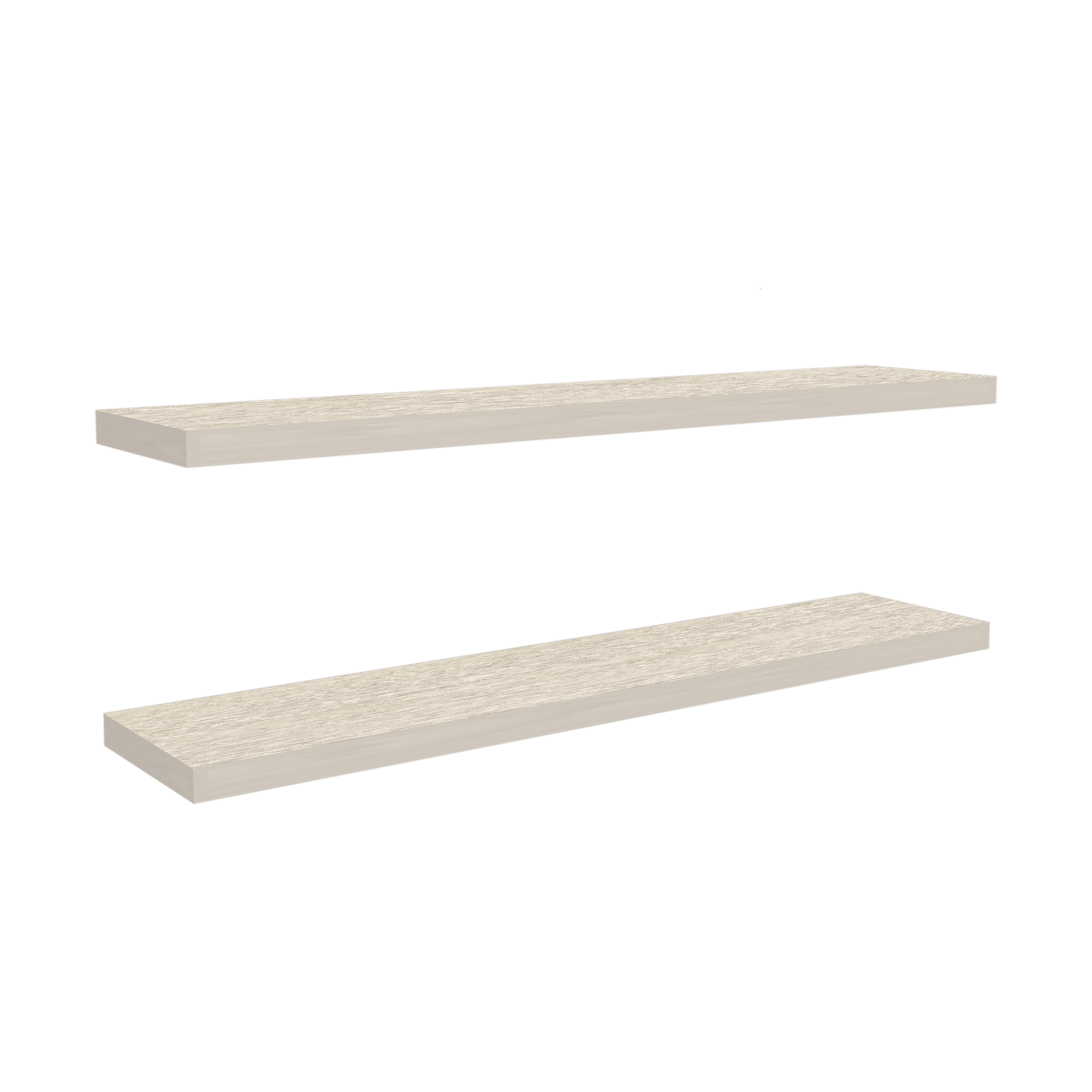 Angle. TuHome - Ecco 31.5" Wide Floating Shelves Set Of 2, Shelves For Wall Decor For Bedroom, Bathroom Storage Shelves. - White Oak.
