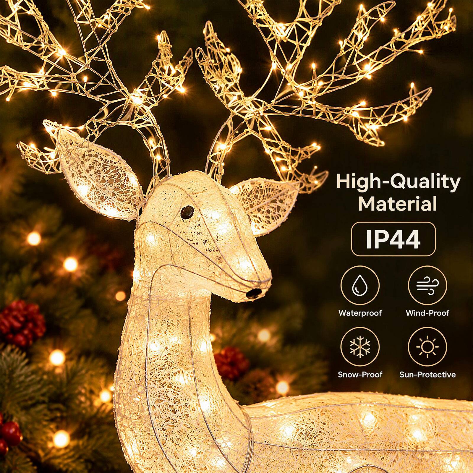 High-Quality Material  
IP44  
Waterproof  
Wind-Proof  
Snow-Proof  
Sun-Protective