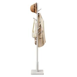 Hivvago - Modern Farmhouse Solid Wood Coat Rack Entryway Hall Tree Hat Stand in Light Grey - Light Gray