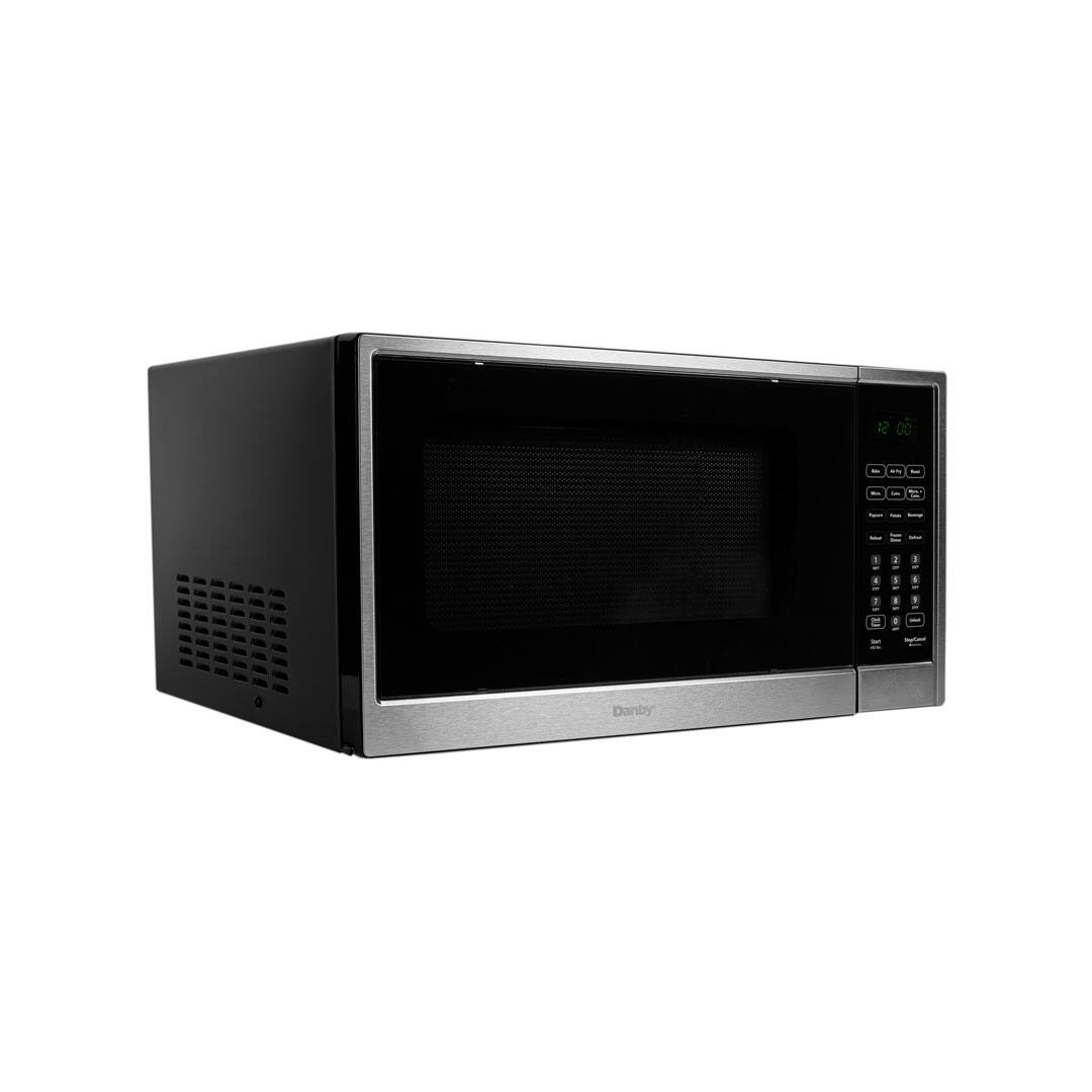 Angle. Danby - 1.3 cu. ft. Multifunction Countertop Microwave with Air Fry - Stainless Steel.