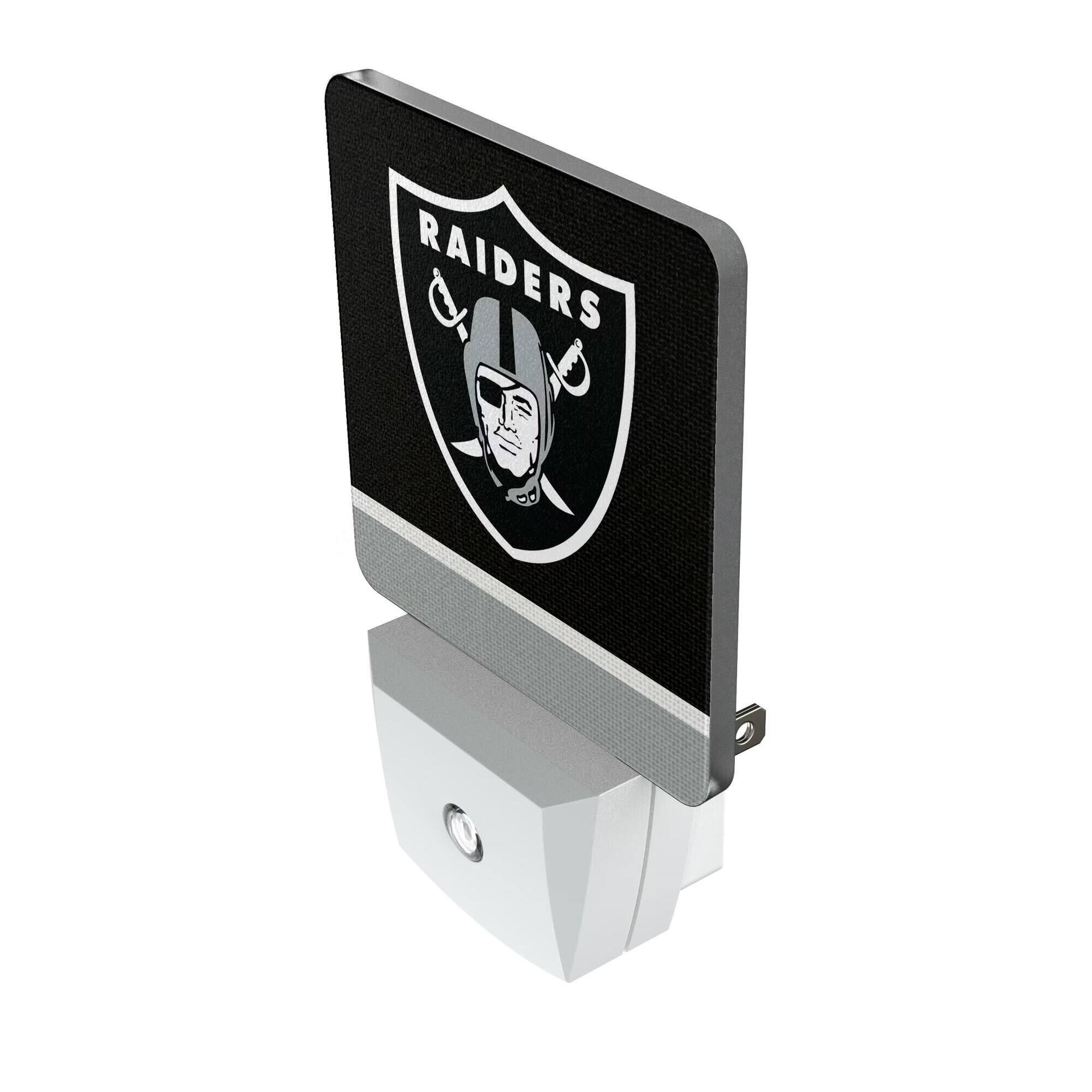 Alt View 1. Keyscaper - Las Vegas Raiders Stripe Design Nightlight 2-Pack - Multicolor.