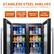 STAINLESS STEEL SHELVES
DURABLE AND ENVIRONMENT FRIENDLY
Temp Range
34°F-54°F
3 Color Light
(White/Blue/Amber)
Store up to
220 Can
1 Year Warranty