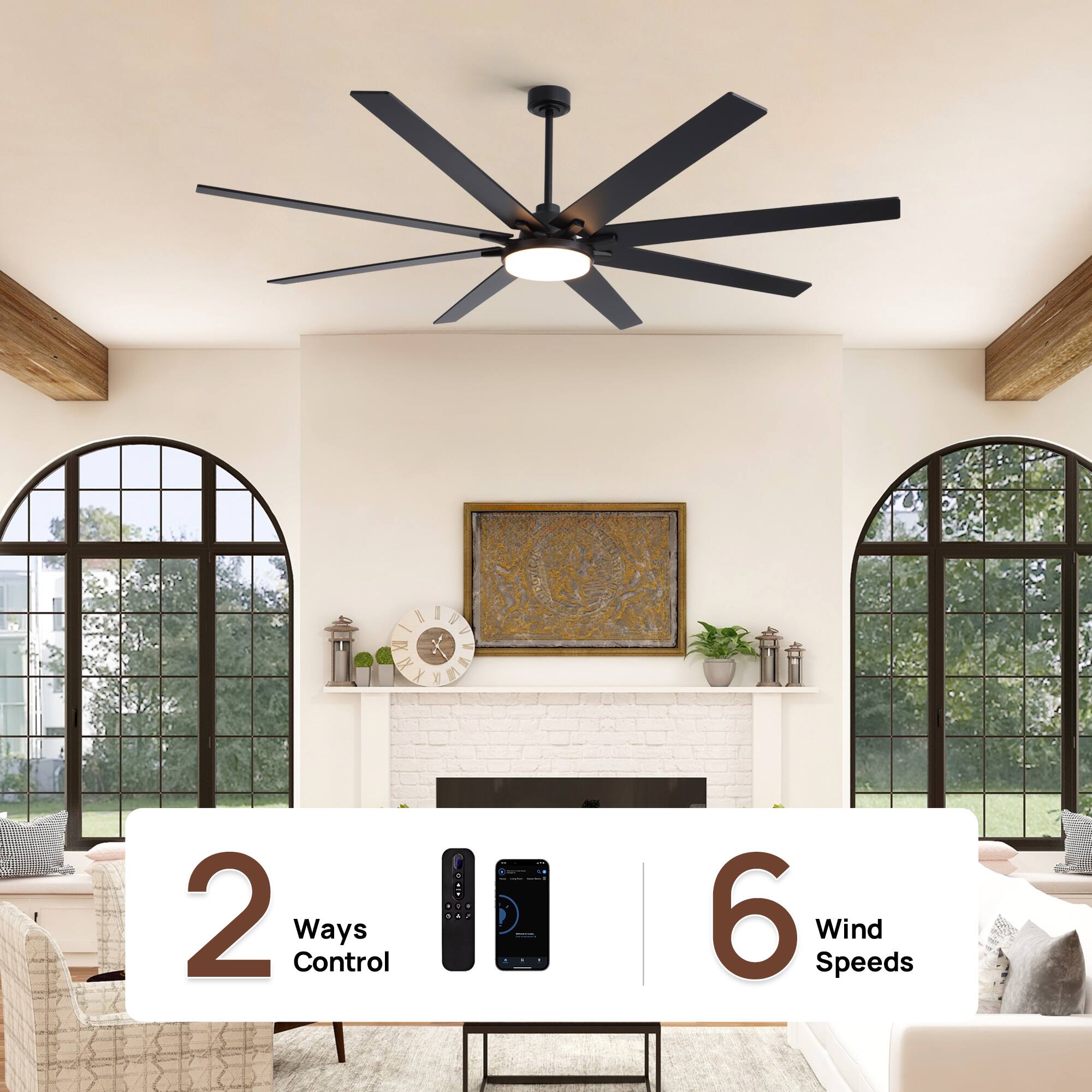 2 Ways Control  
6 Wind Speeds