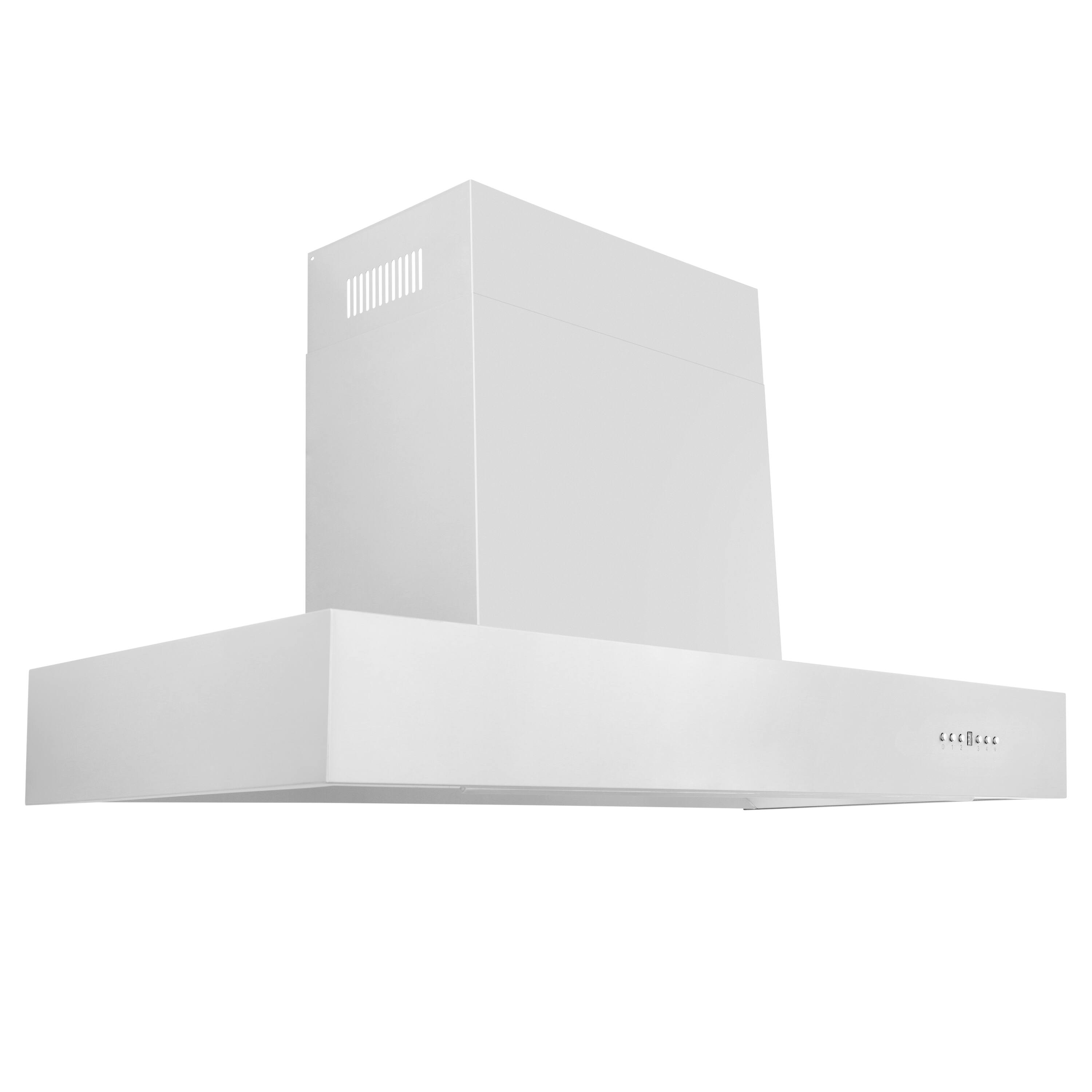 Angle. ZLINE - ZLINE 48 in. Ducted Professional Wall Mount Range Hood in Stainless Steel (KECOM-48) - Stainless steel.