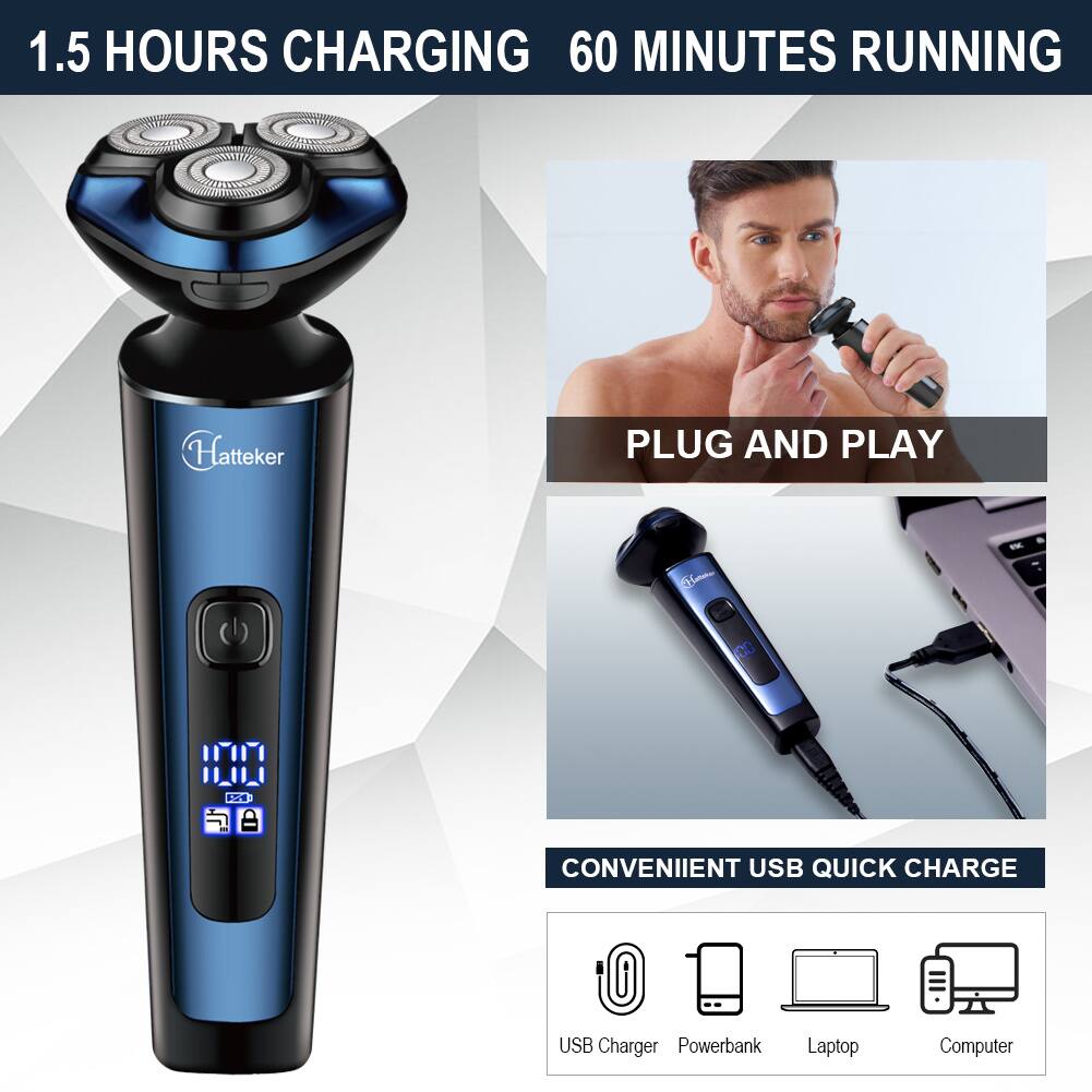 1.5 HOURS CHARGING  
60 MINUTES RUNNING  

Hatteker  

PLUG AND PLAY  

CONVENIENT USB QUICK CHARGE  

USB Charger  
Powerbank  
Laptop  
Computer