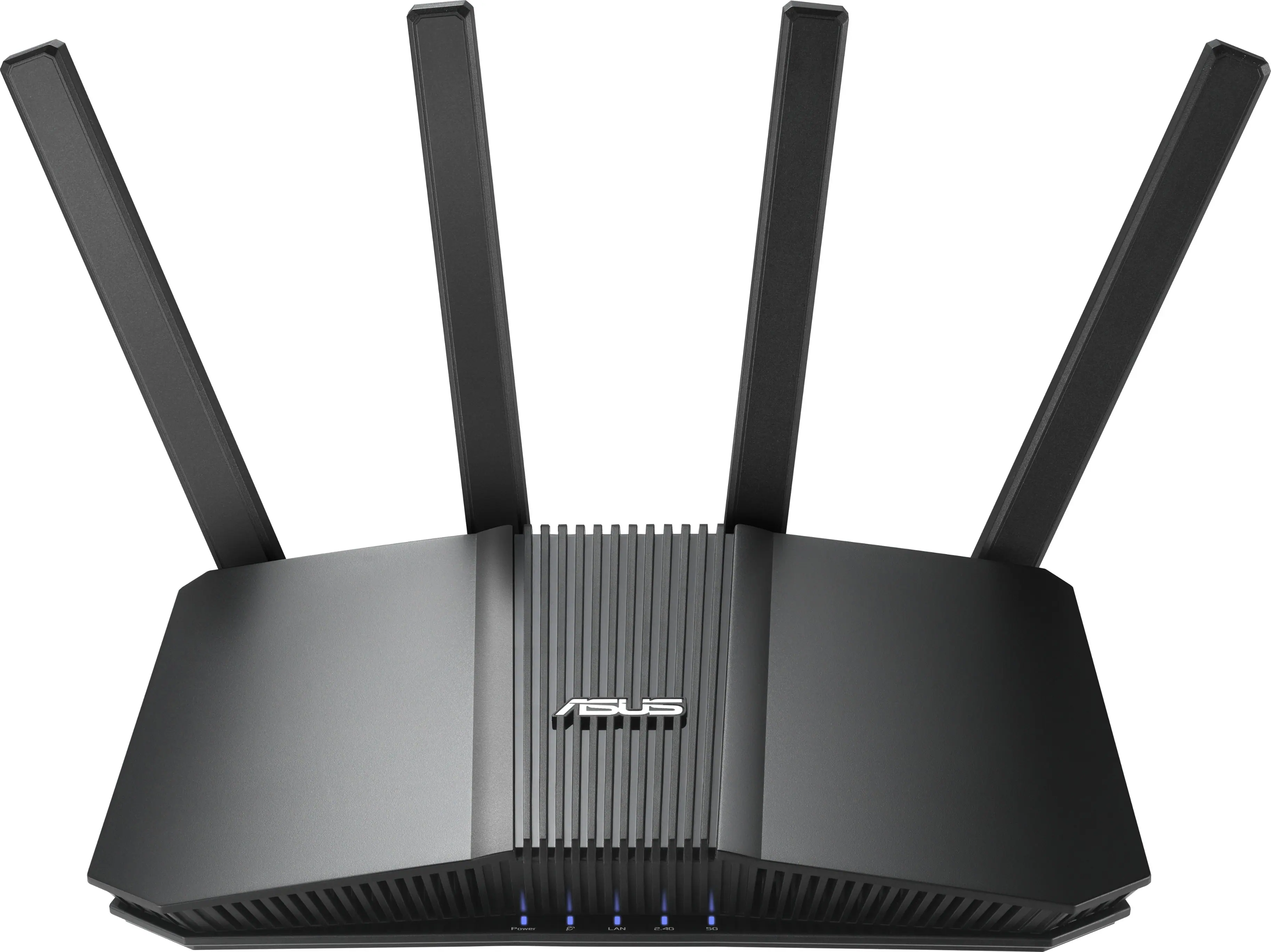Front. ASUS - RT-BE3600 Dual-Band Wi-Fi 7 Router - Black.