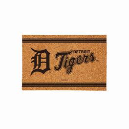 Evergreen Enterprises - Detroit Tigers 24" x 36" Outdoor Monochrome Team Logo Coir Mat - Brown
