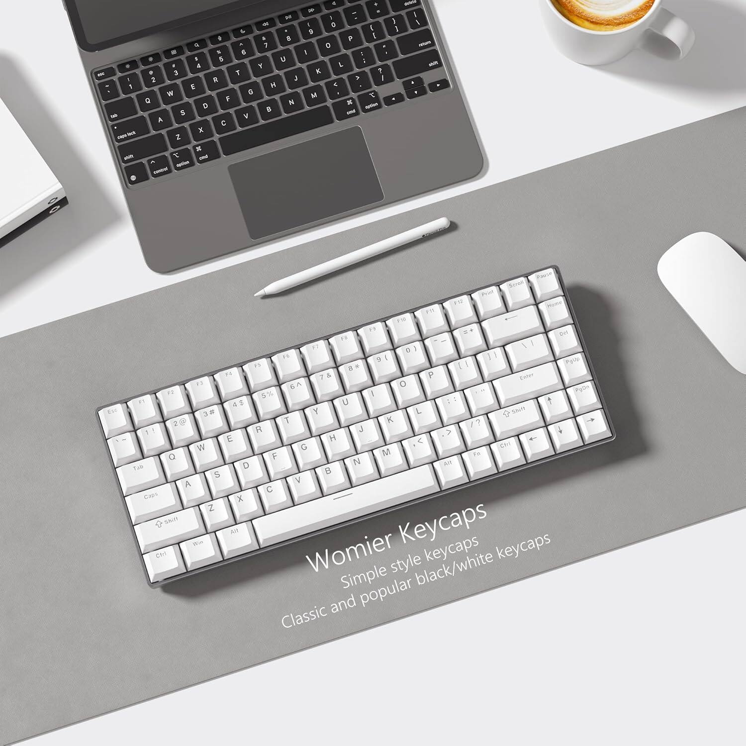 - L . . 1 - 7 - a a . . & U . e - . 3 T 1 2 R a 5 E  W C Q F N 0 e - S V A C x - Z H - T -  - - . - - - D 9 { ? 1 D 1 1 1 1 E 7  I E M t  - - - 1 1 I I - Pause Eur E% F11 a 1 n Fa FT 1 I O 2 Is 5 I is I I Pylly R 1 & P Enter 1 F.  O FY I Pyle 5% 5 F 4 u T  3 a Y L 0 Sout 2 : 1 K /7 1  R J >  E H < W G Chi D F M Fe D N a04 Fum  5 A V C Caps x Z 9 Sein Keycaps  Win keycaps Ckri Womier style keycaps Simple black/white and popular Classic

Womier Keycaps  
Simple style keycaps  
Classic and popular black/white keycaps
