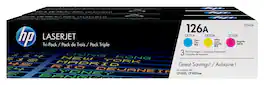 HP - 126A 3-Pack High-Yield Toner Cartridges - Cyan/Magenta/Yellow