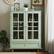Alt View 10. Ecooso - Minimalist Buffet Cabinet with Double Glass Doors, Drawer & Storage Shelves - Green.