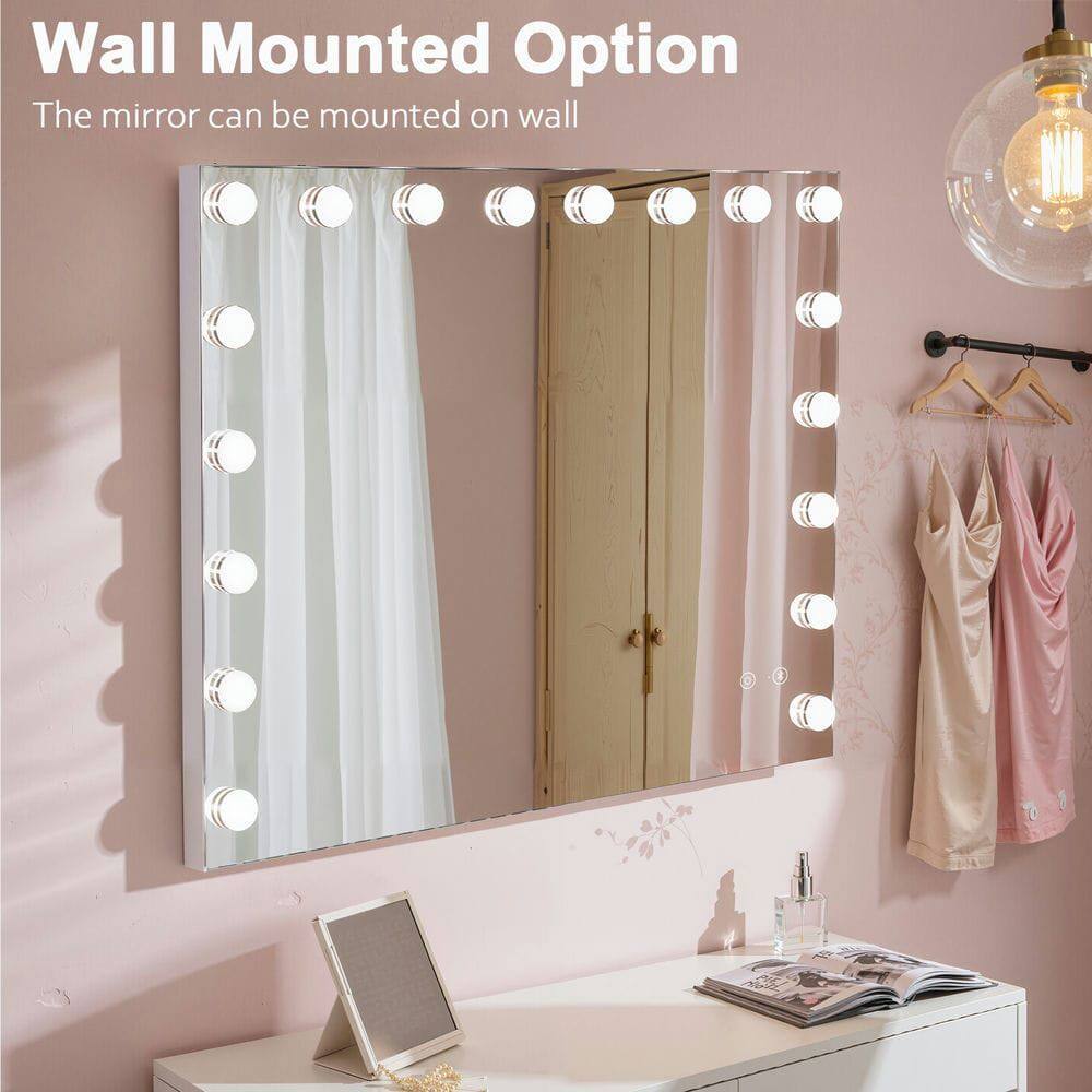 Wall Mounted Option  
The mirror can be mounted on wall