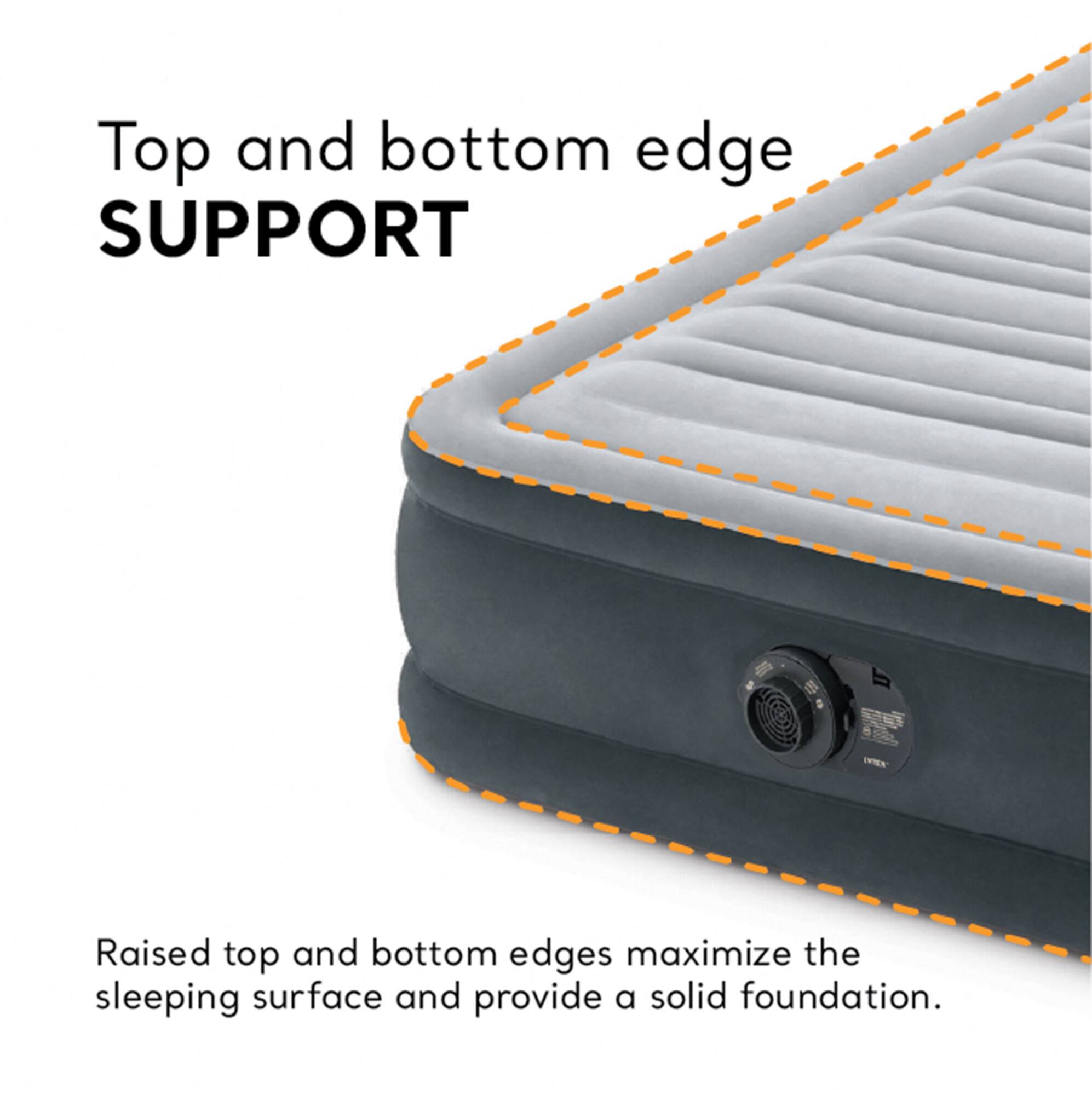 Top and bottom edge SUPPORT

Raised top and bottom edges maximize the sleeping surface and provide a solid foundation.