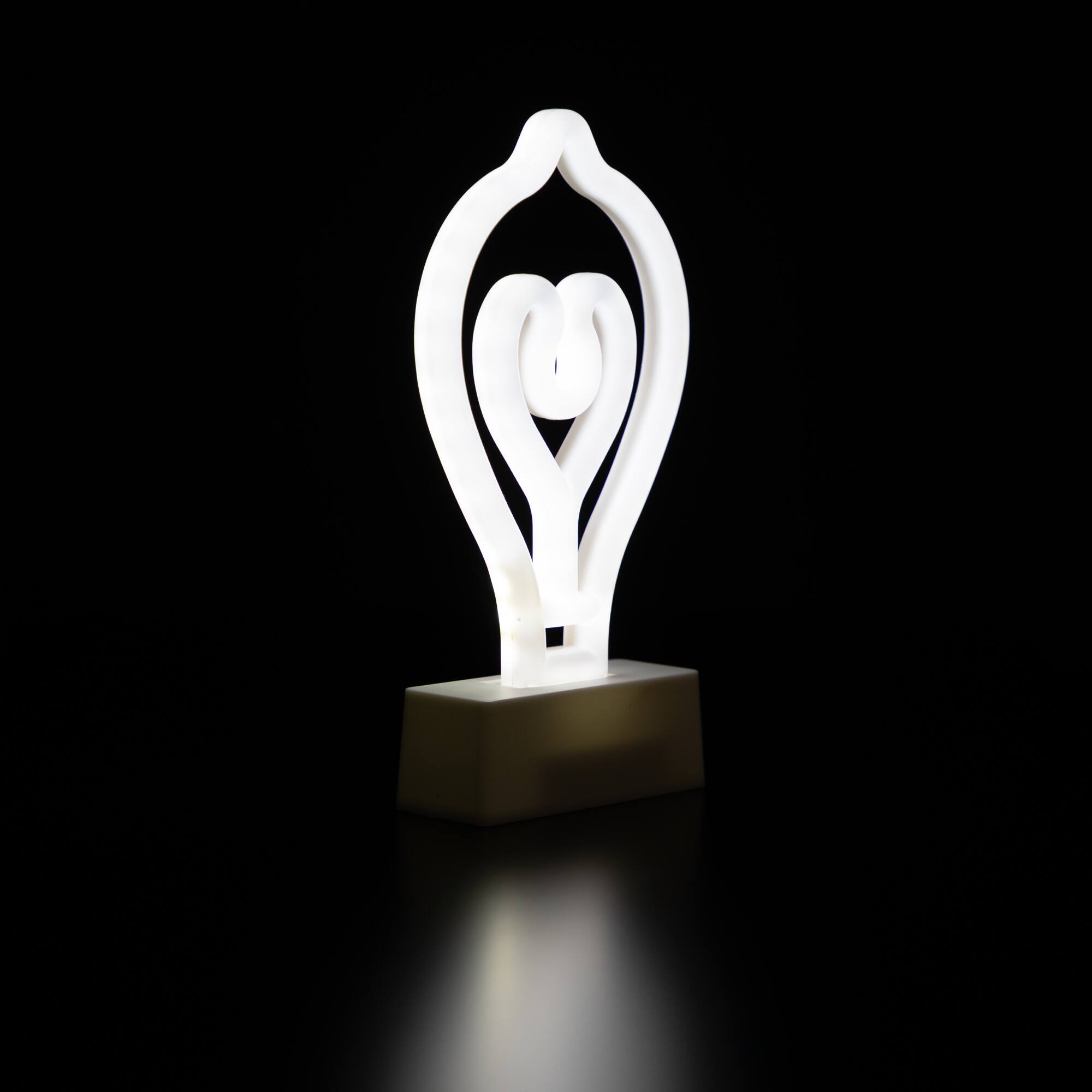 Alt View 3. Northlight - LED Bulb Neon Table Light - 8.5" - White.