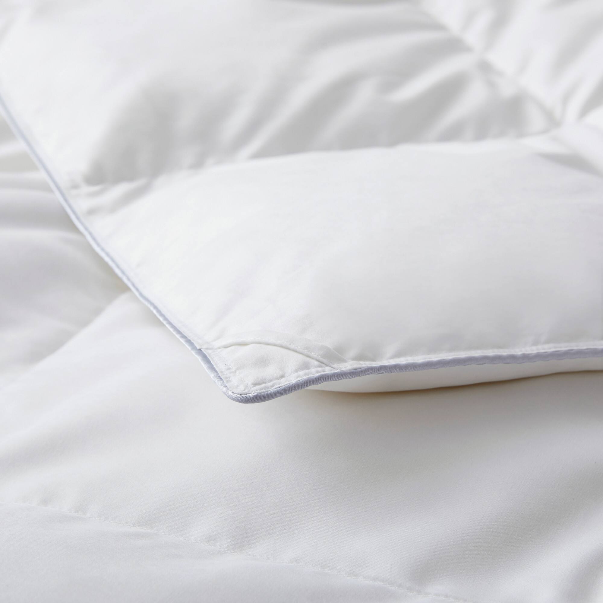 Back. Peace Nest - Peace Nest Lightweight Summer White Goose Down Feather Fiber Comforter Duvet Insert, White, King - White.