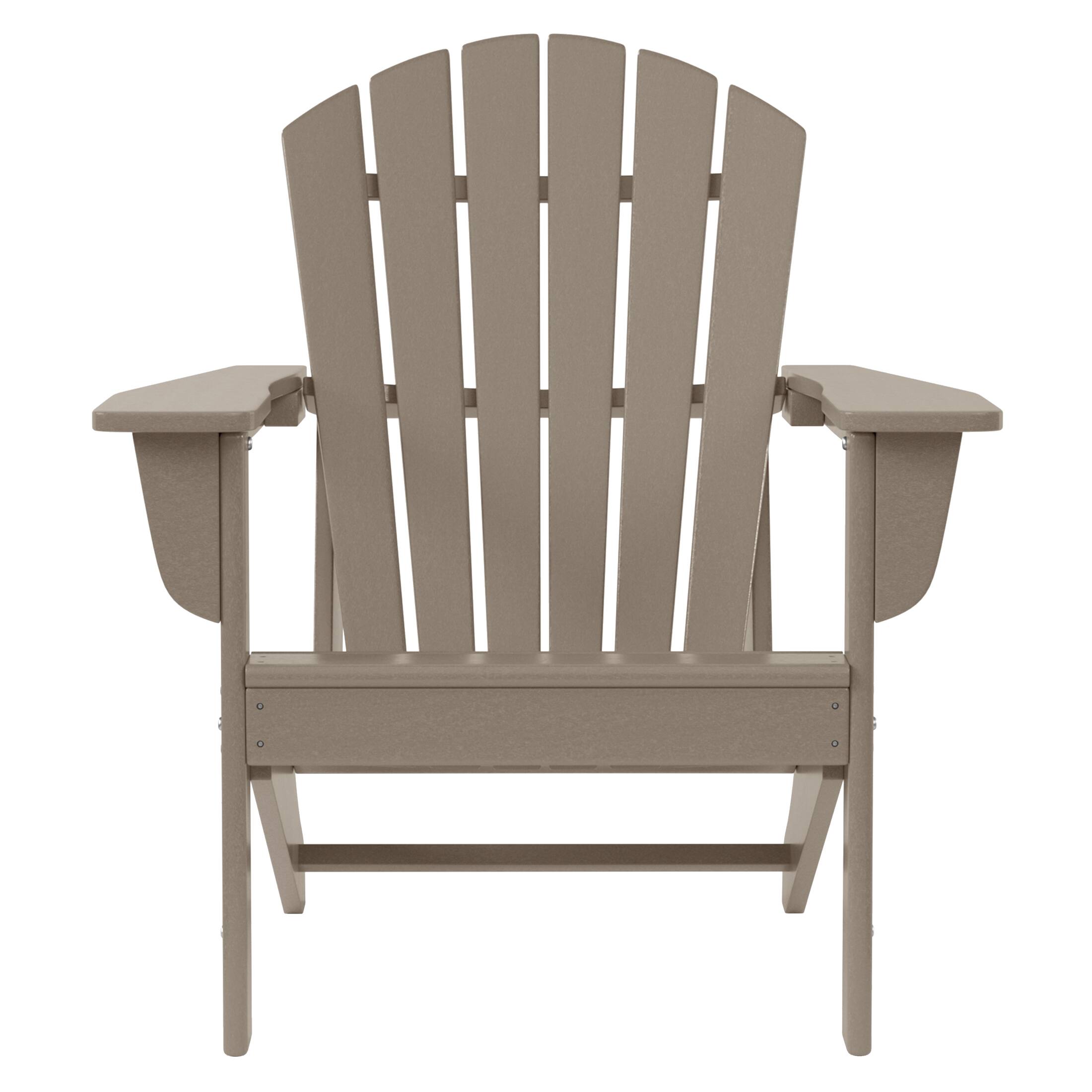 Front. WestinTrends - WestinTrends Dylan Outdoor Adirondack Chair - Weathered Wood.