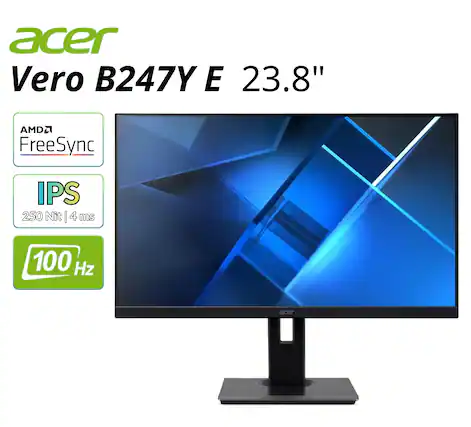 acer Vero B247Y E 23.8" AMD FreeSync IPS 250 Nit 4 ms 100 Hz