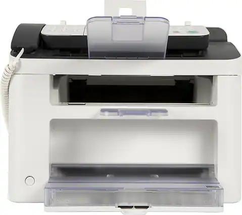 Front. Canon - FAXPHONE L100 Black-and-White All-In-One Laser Printer - White.