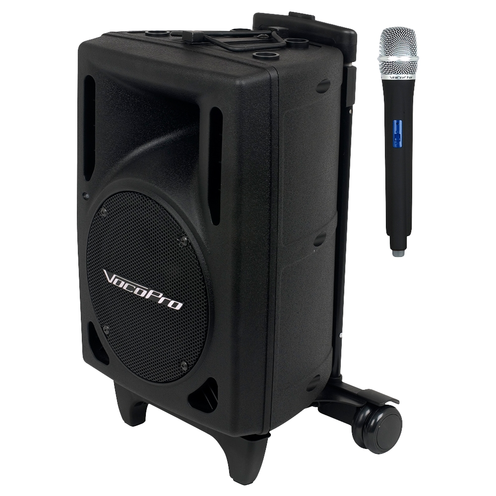 Left View: VocoPro - Wireless Performer Vocal PA System - Black