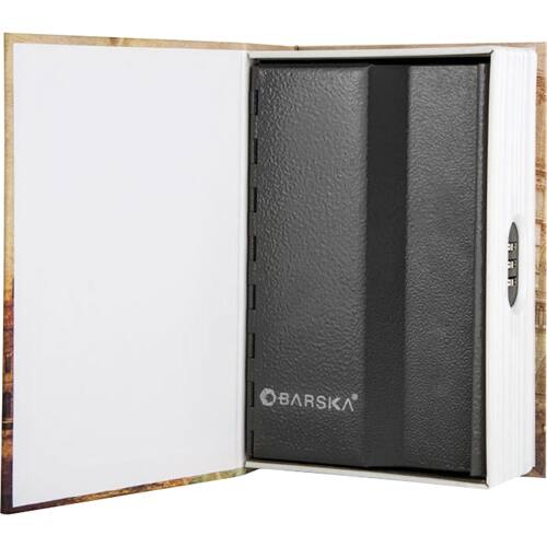 Alt View 14. Barska - Paris Hidden Book Safe-Combination Lock Diversion Lock Box-Portable Steel Safe - Beige/Brown.