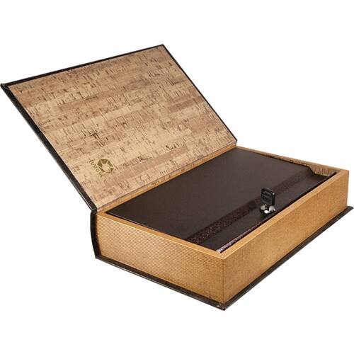 Alt View 11. Barska - Large Antique Book Lock Box with Key Lock , 8.75" x 2.75" x 13"- - Brown.